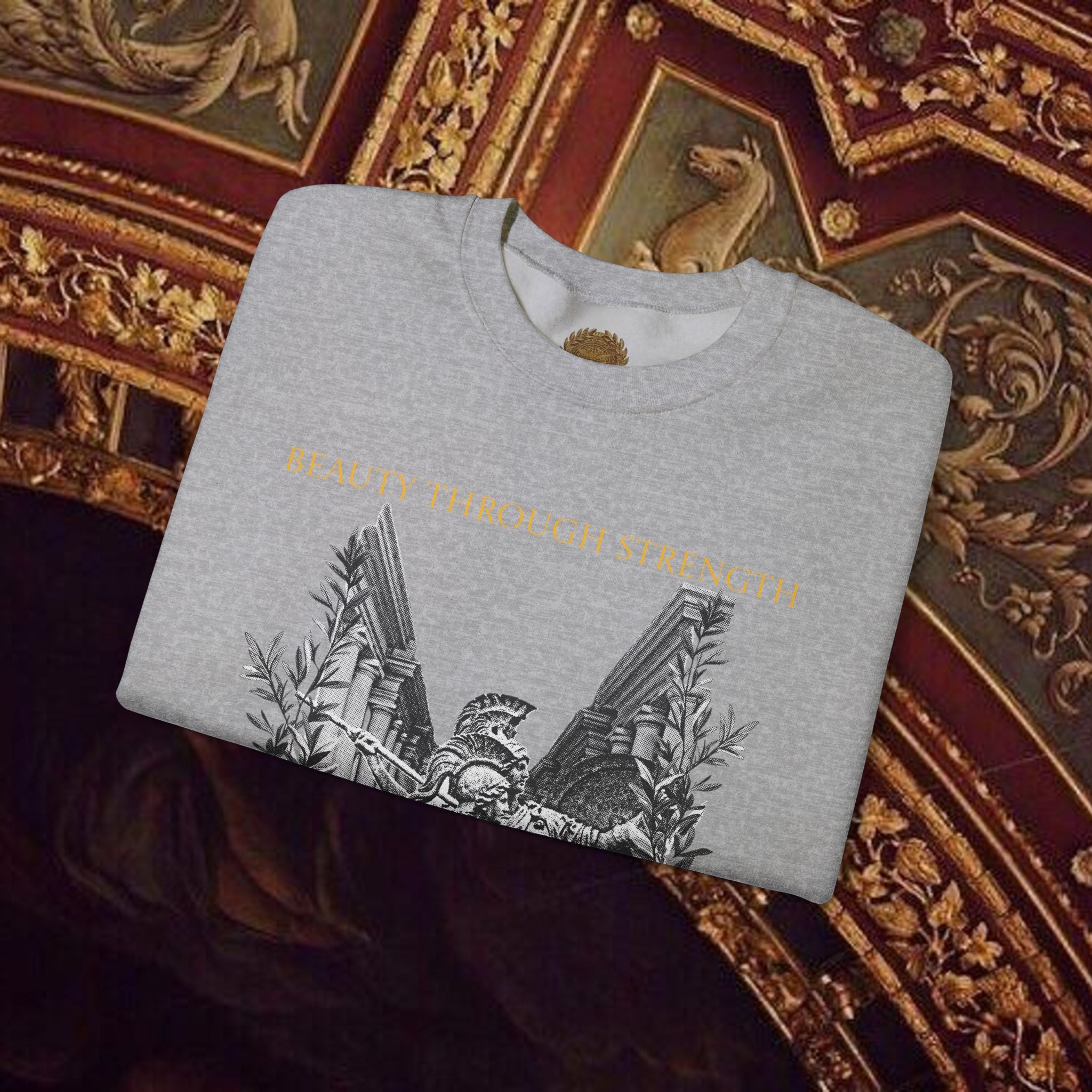 The Goddess's Protection Classically-Inspired Cotton Graphic Sweatshirt