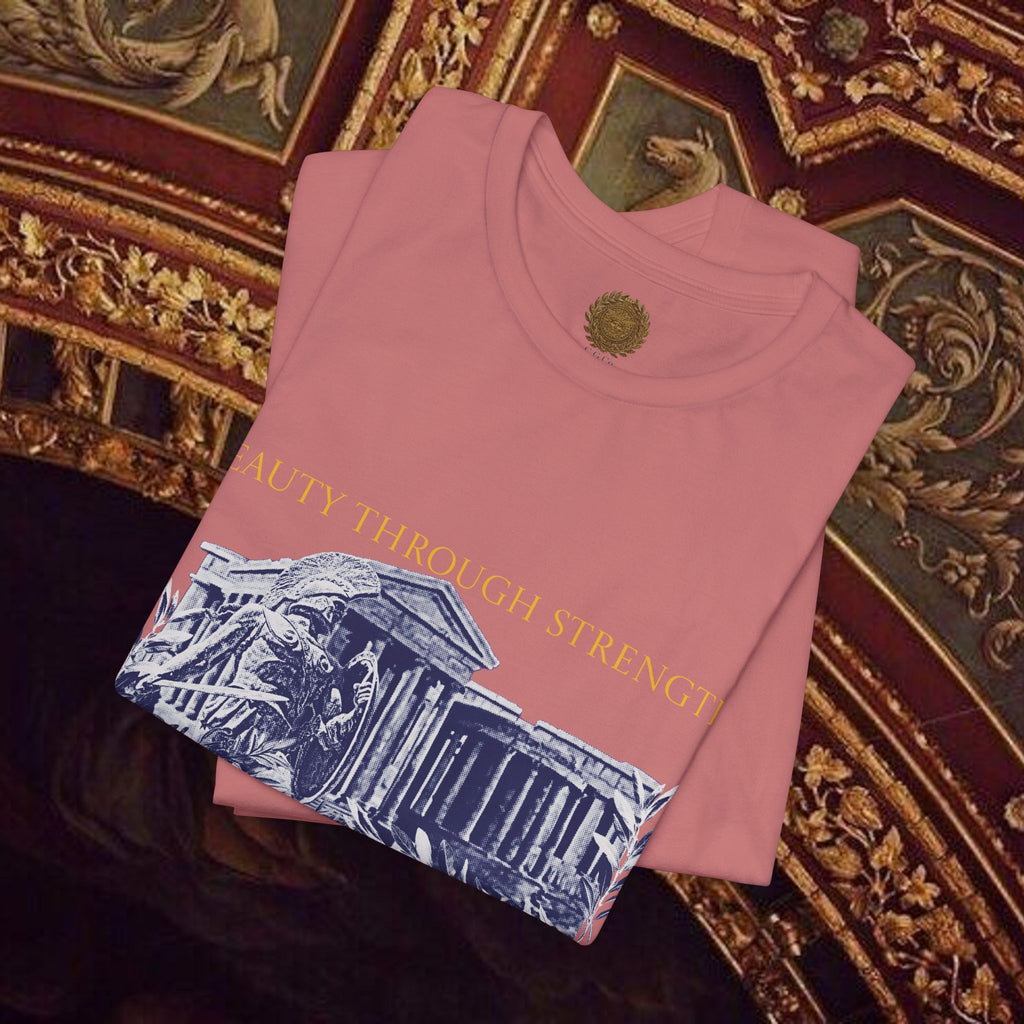 Guardian of the Temple Classically- Inspired Cotton Graphic T Shirt