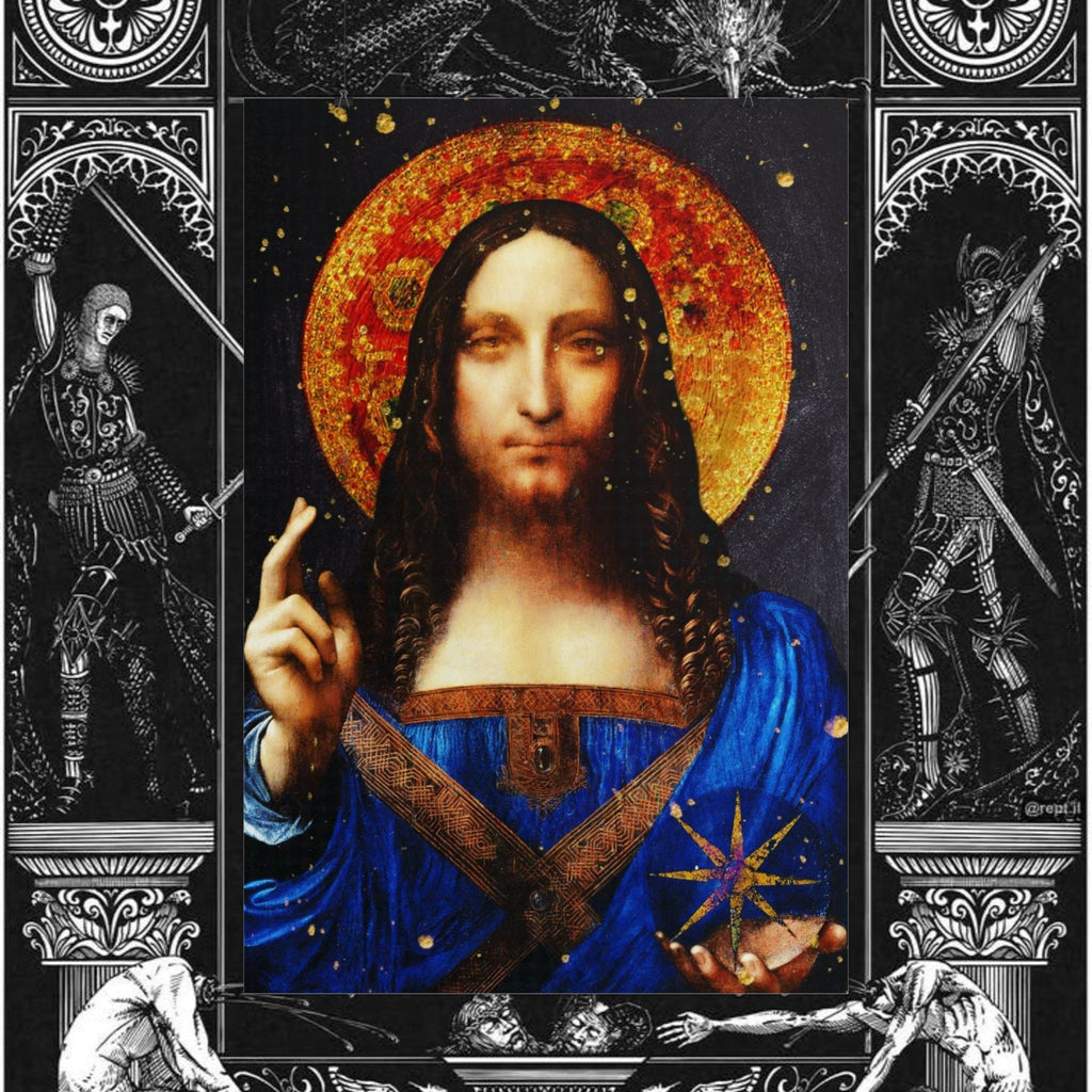 Leonardo da Vinci's Salvator Mundi Remixed Fine Art Print