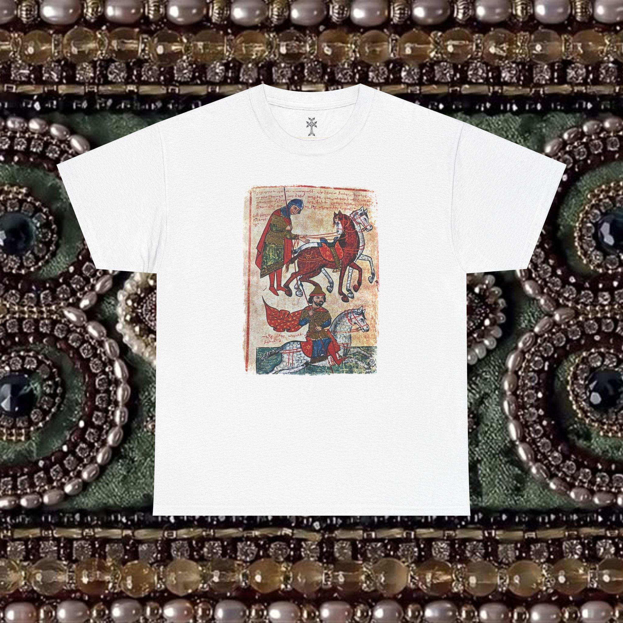 Ancient Armenian Manuscript Art T-Shirt - Sacred Heritage Design
