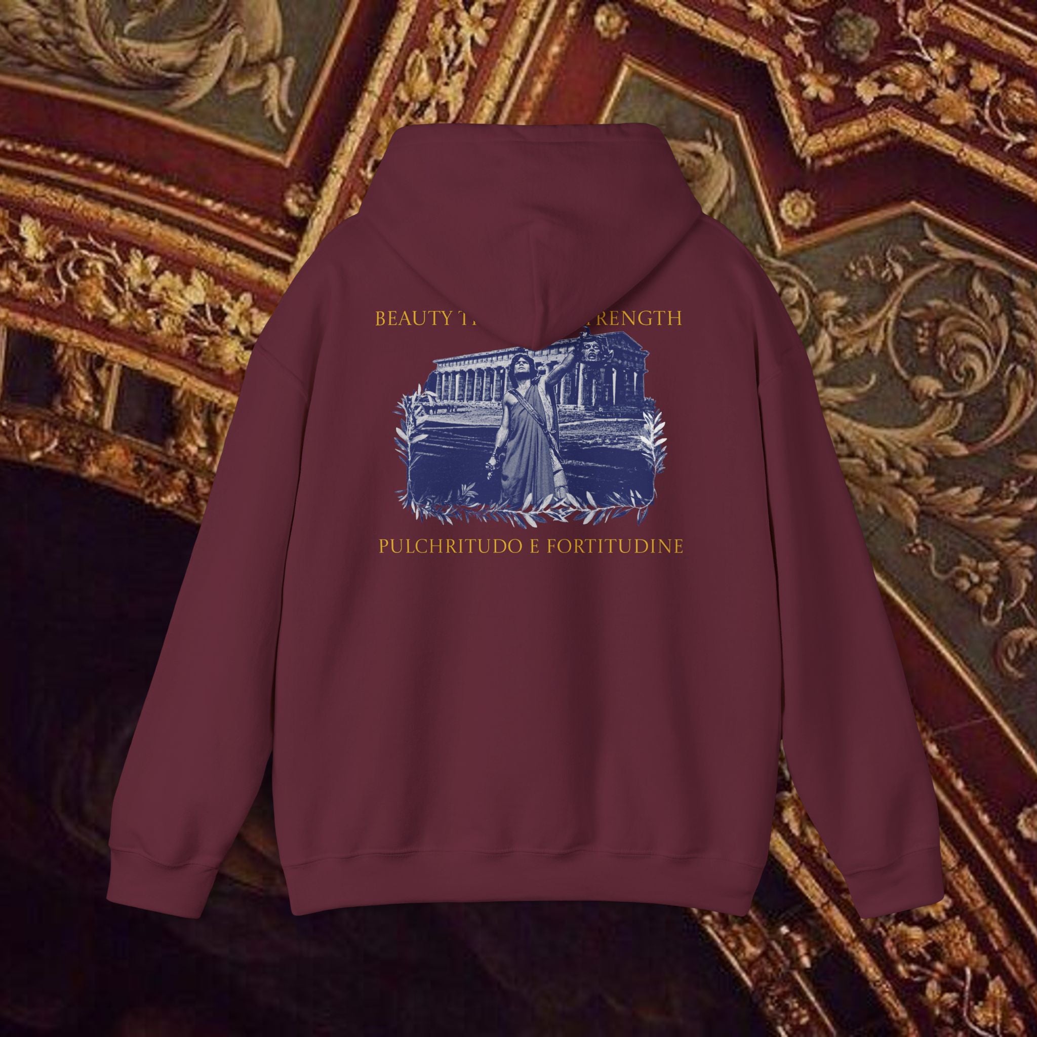 The Hero's Victory Classically-Themed Cotton Graphic Hoodie
