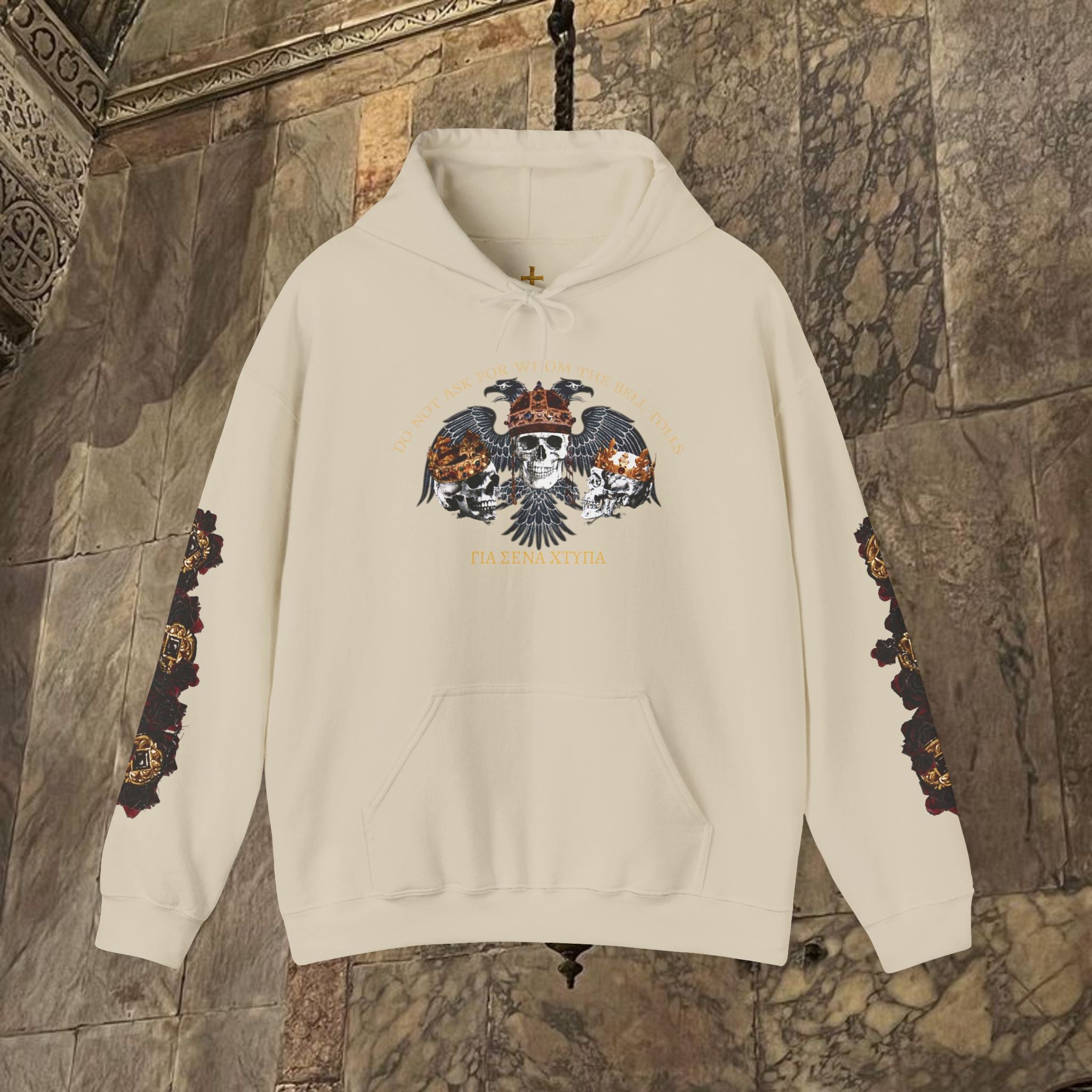The Kings Fate Byzantine Inspired Graphic Hoodie Front Version