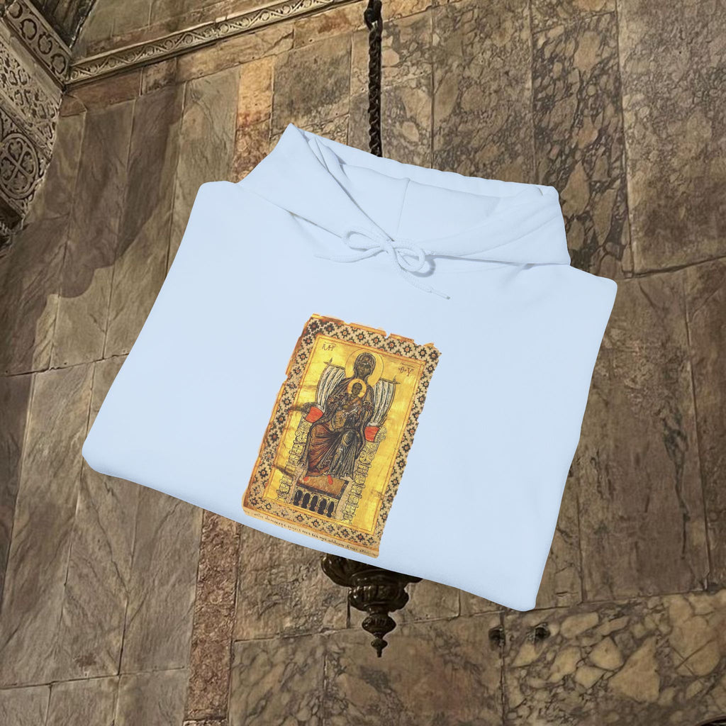 Byzantine Manuscript Art Hoodie - Orthodox Icon Design