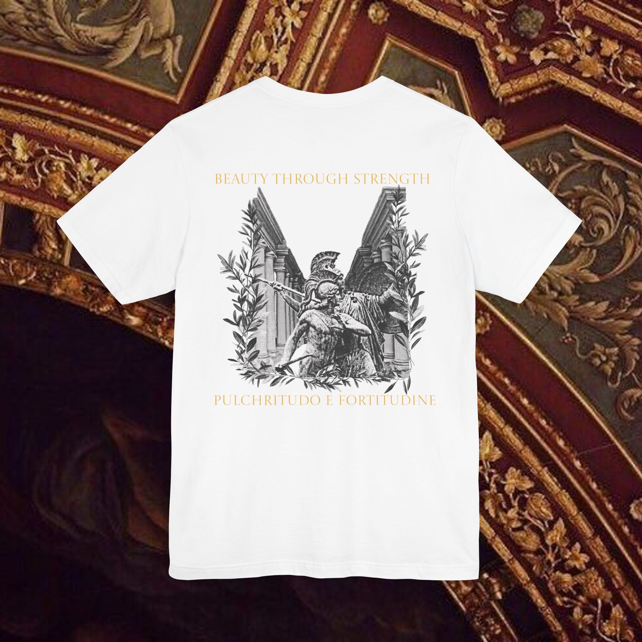 The Goddess's Protection Classically-Inspired Cotton Graphic T Shirt Back Version