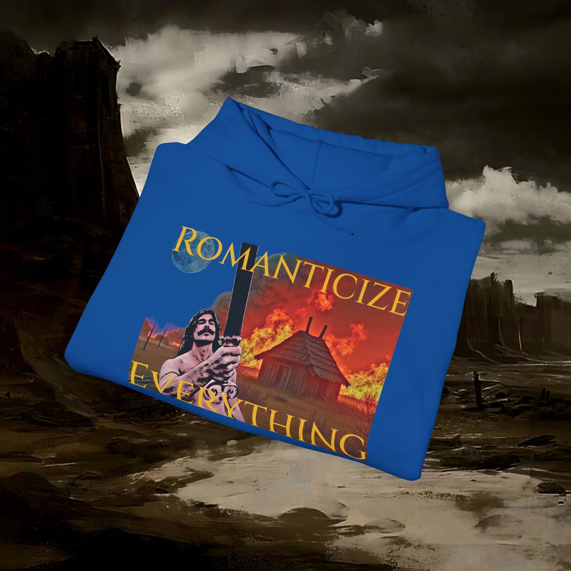 The Barbarian's Mirror Graphic Early Medieval Fantasy Inspired Hoodie