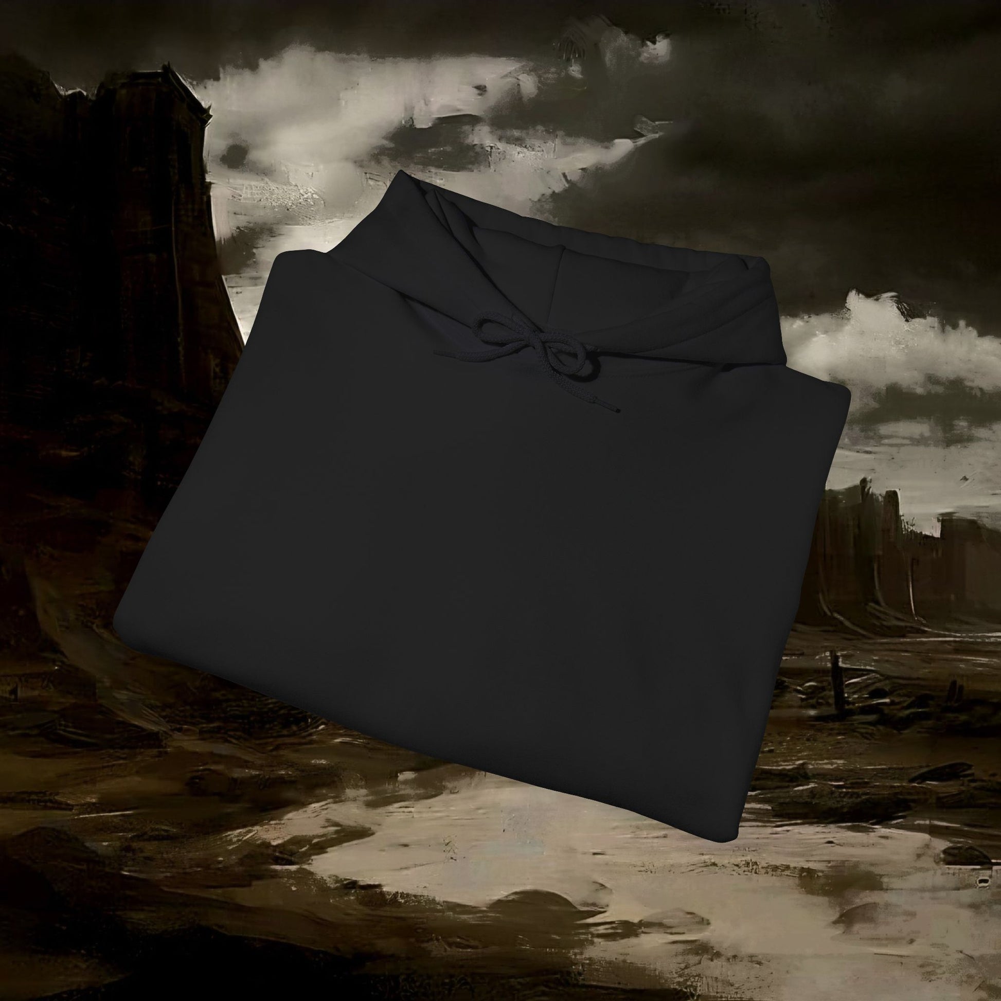 The Barbarian's Fate Medieval Dark Fantasy Inspired Graphic Hoodie back version