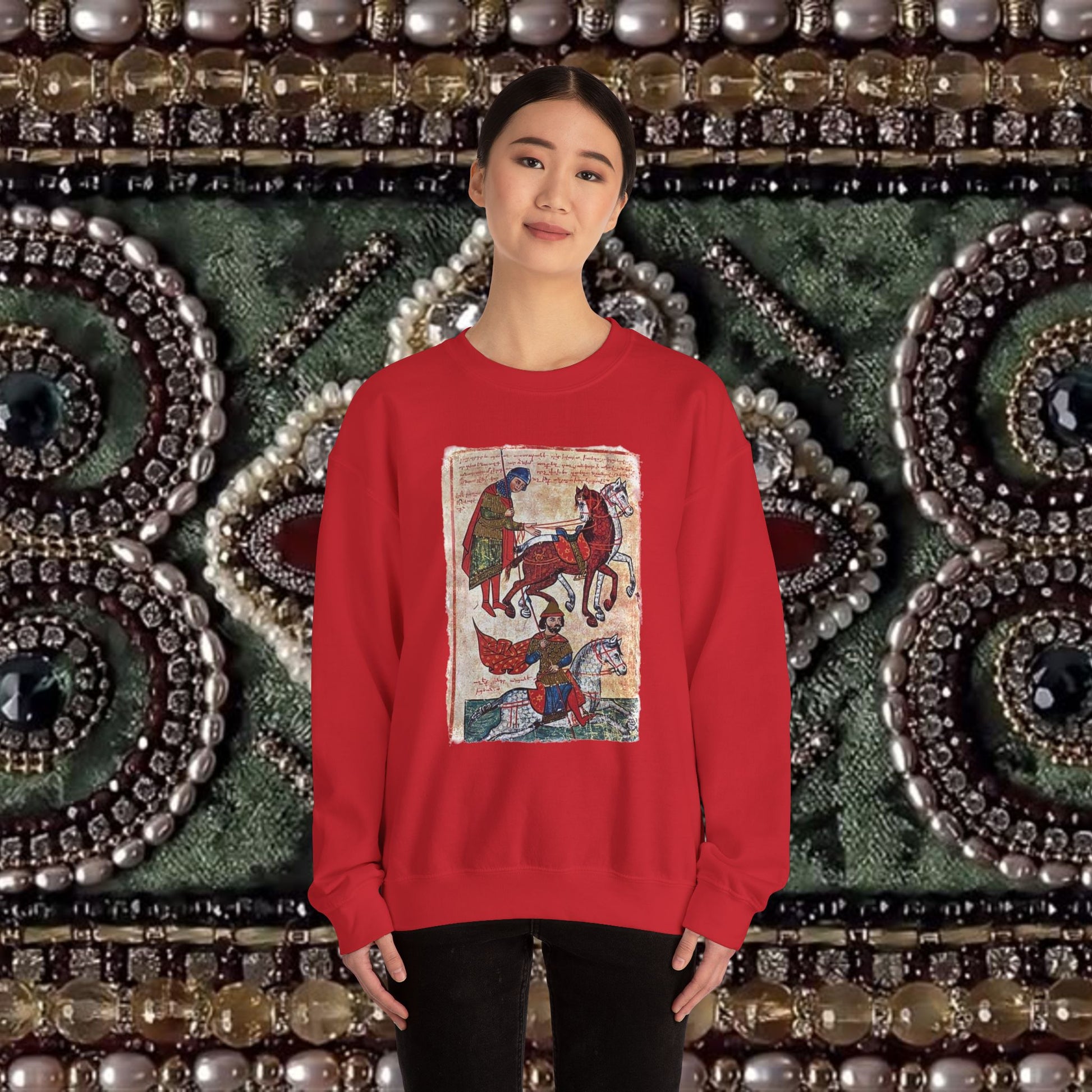 Ancient Armenian Manuscript Graphic Sweatshirt Design
