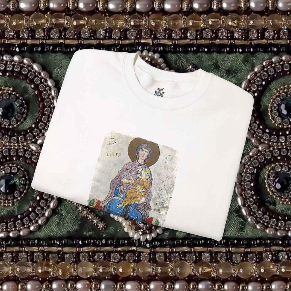 Virgin and Christ Armenian Manuscript Unisex Crewneck Sweatshirt