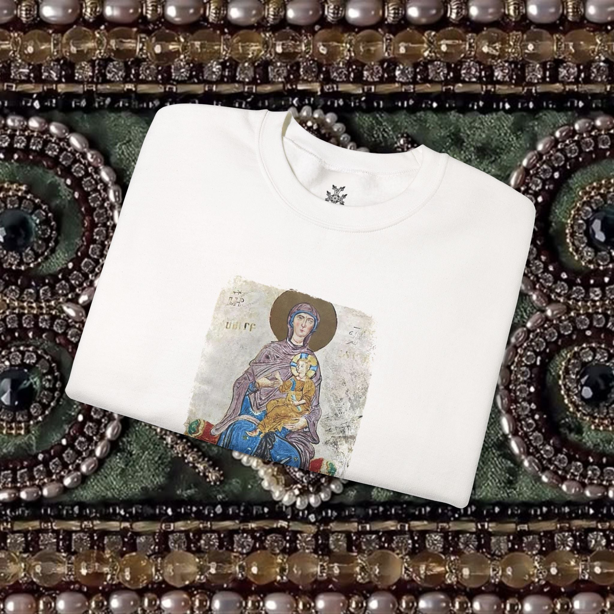 Medieval Armenian Manuscript Art Cotton Graphic Sweatshirt