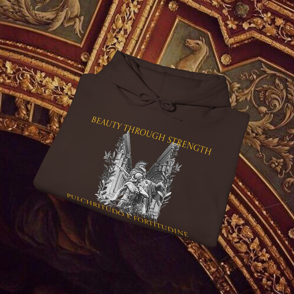 The Goddess's Protection Classically-Inspired Cotton Graphic Hoodie