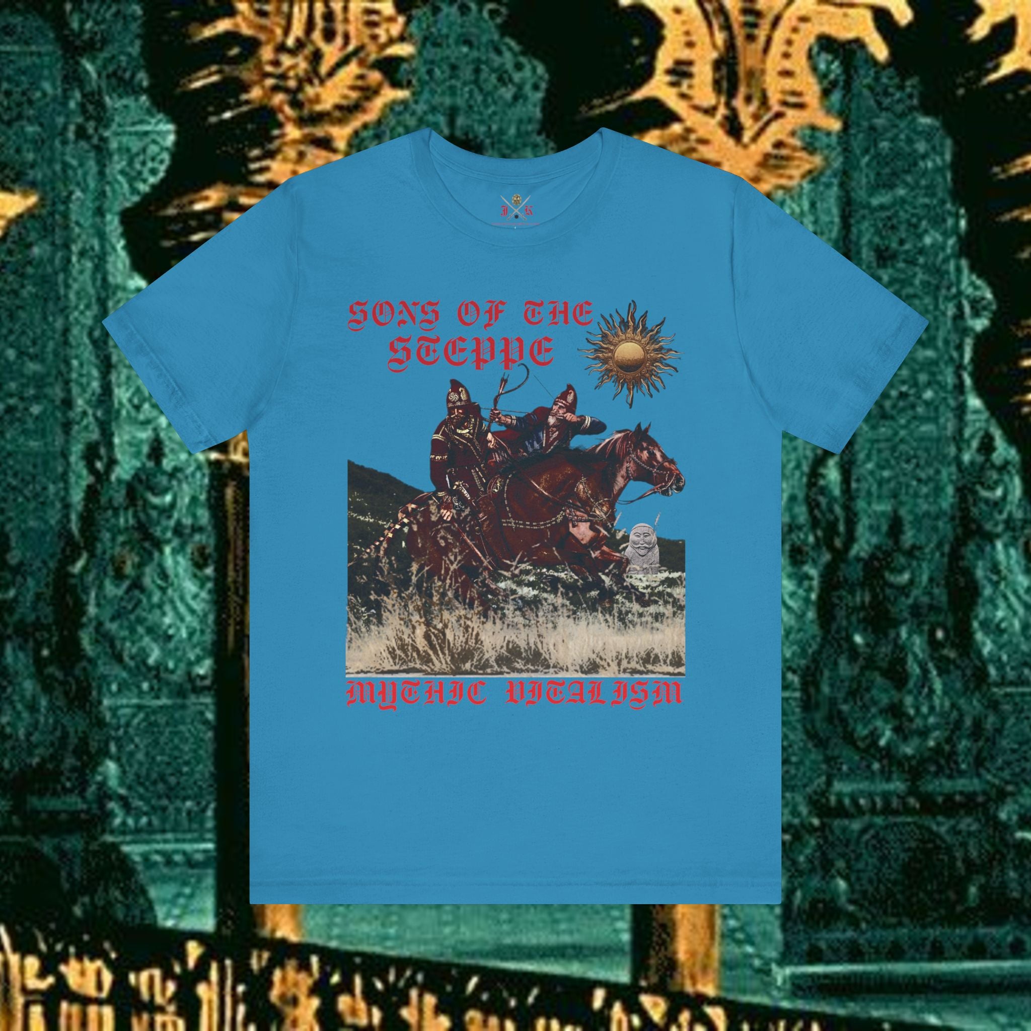 Sons of the Steppe Graphic Tee Mythical Medieval Fantasy Inspired Graphic T Shirt Front Version