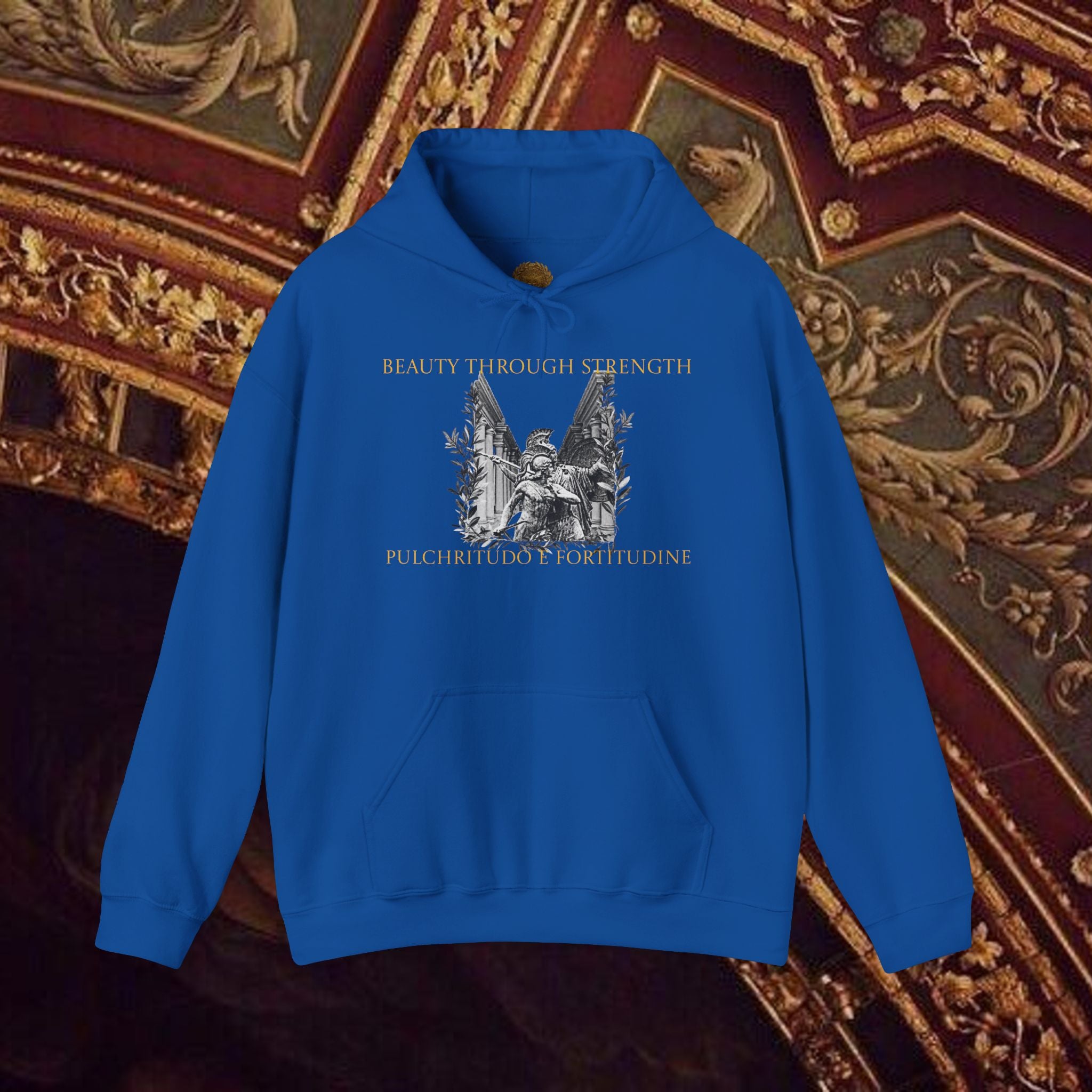 The Goddess's Protection Classically-Inspired Cotton Graphic Hoodie