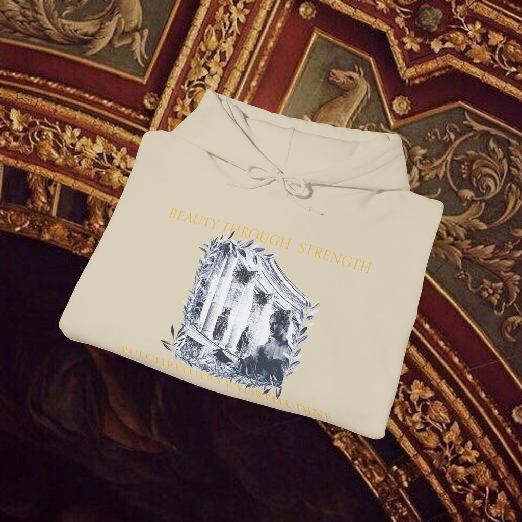 Beauty Through Strength Classically-Inspired Cotton Graphic Hoodie