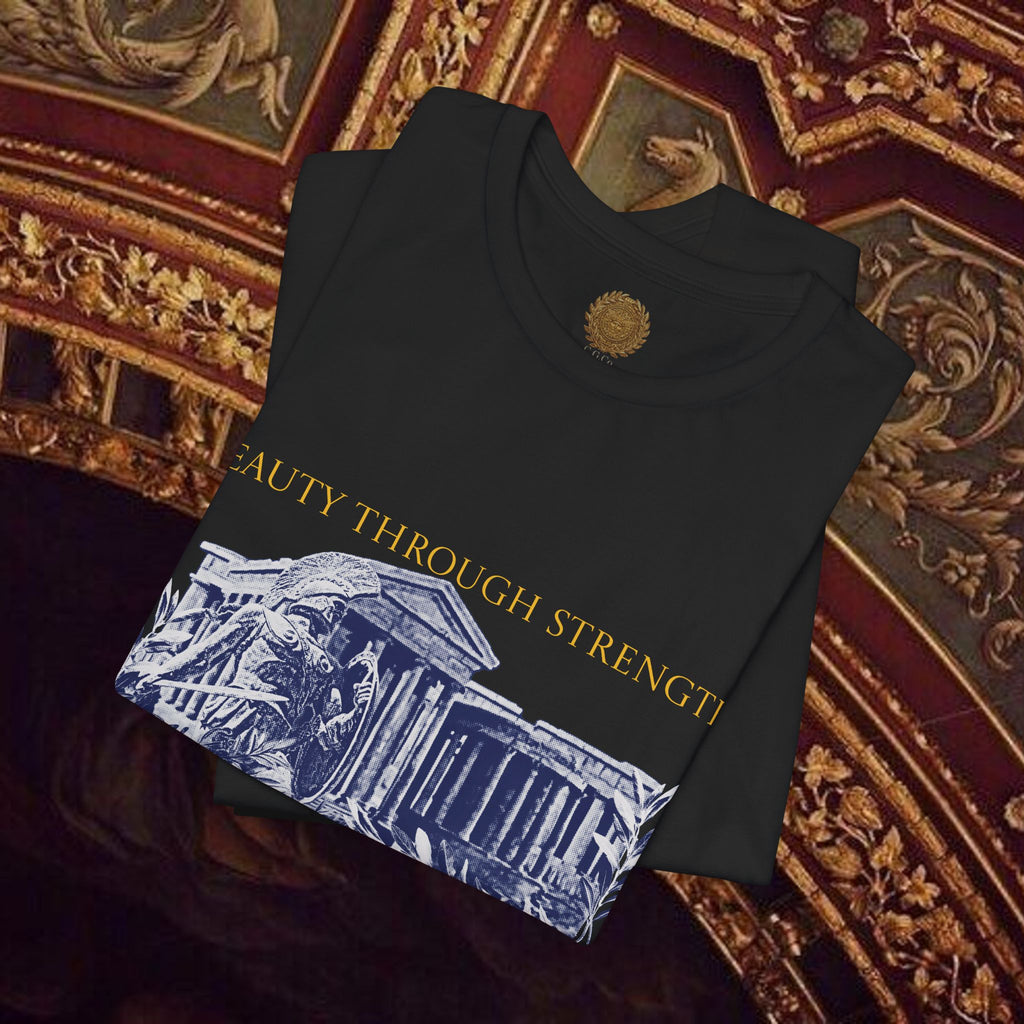 Guardian of the Temple Classically- Inspired Cotton Graphic T Shirt