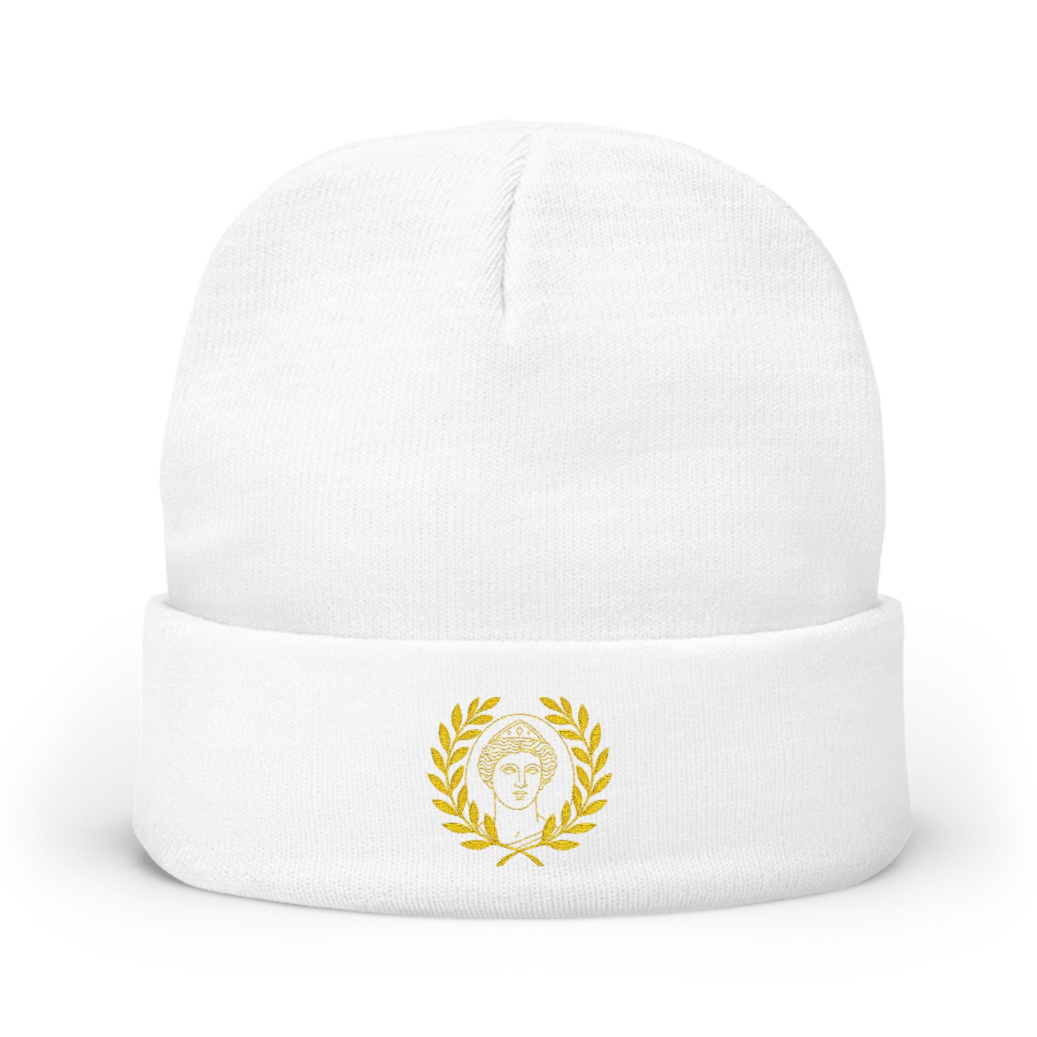 Mystical Venus Embroidered Beanie - Celestial Winter Hat
