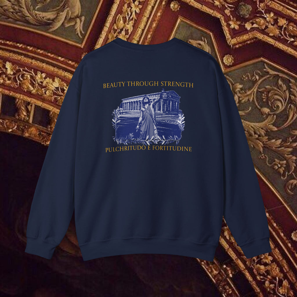 The Hero's Victory Classically-Themed Cotton Graphic Sweatshirt Back Version