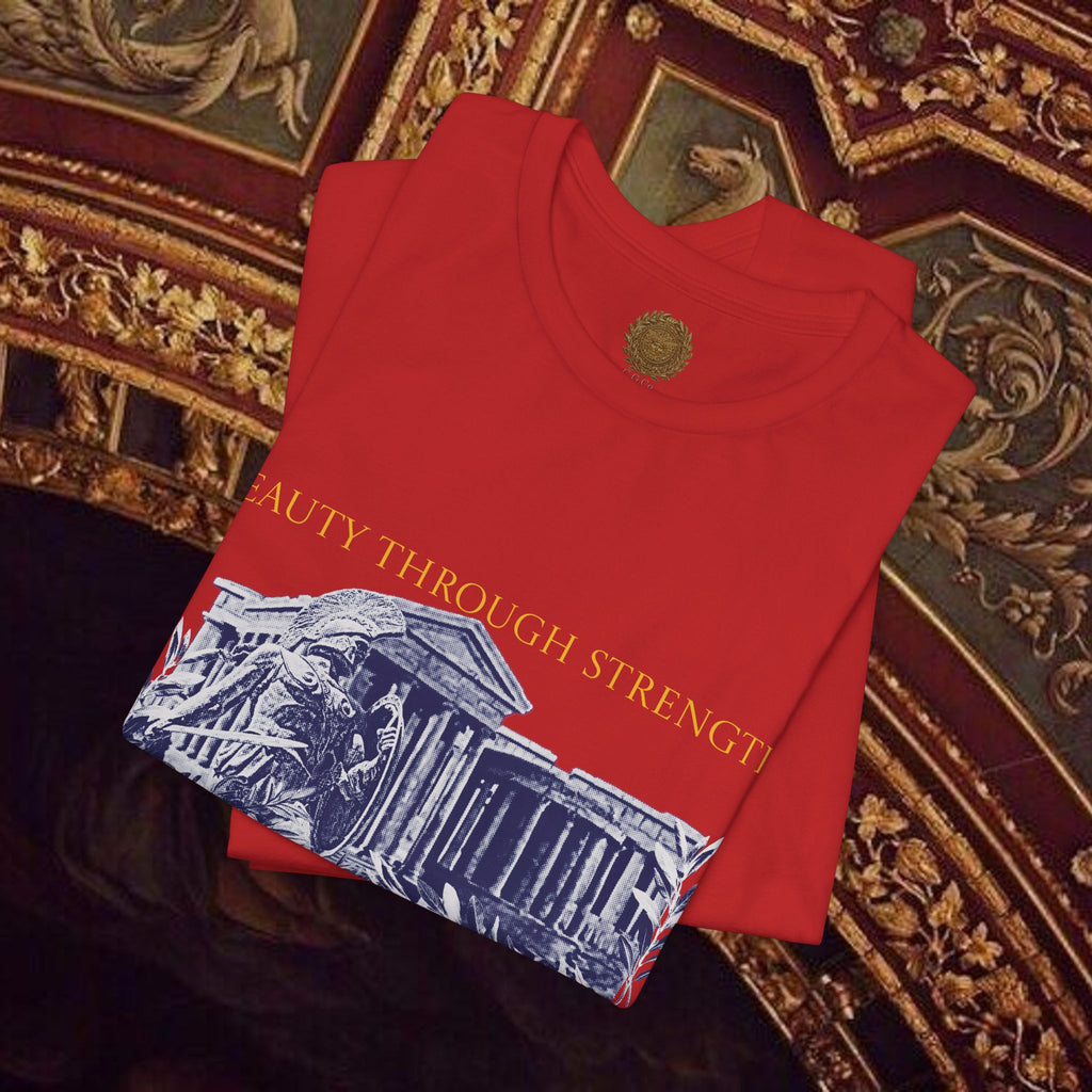 Guardian of the Temple Classically- Inspired Cotton Graphic T Shirt