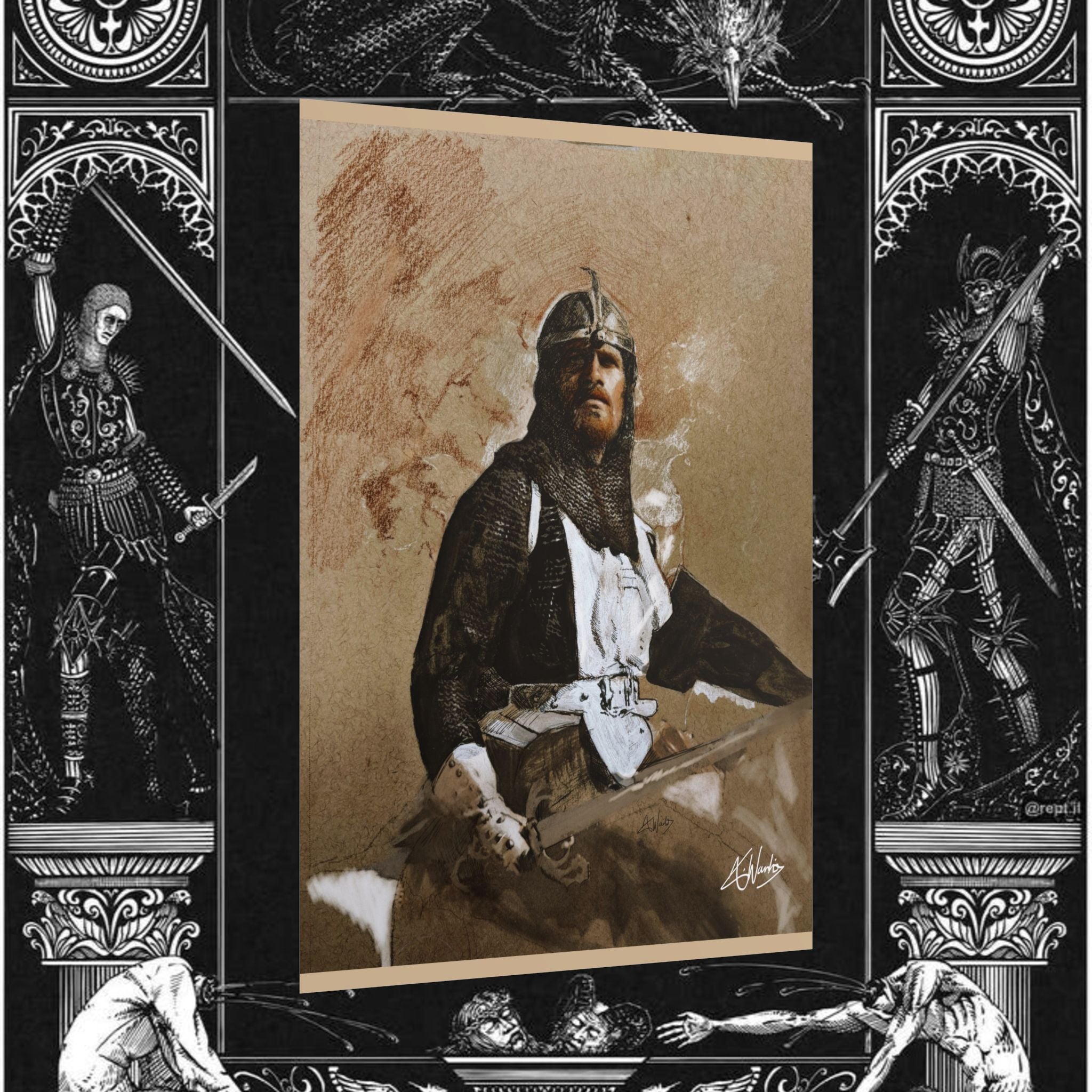 The Knight's Rest Medieval Fantasy Print