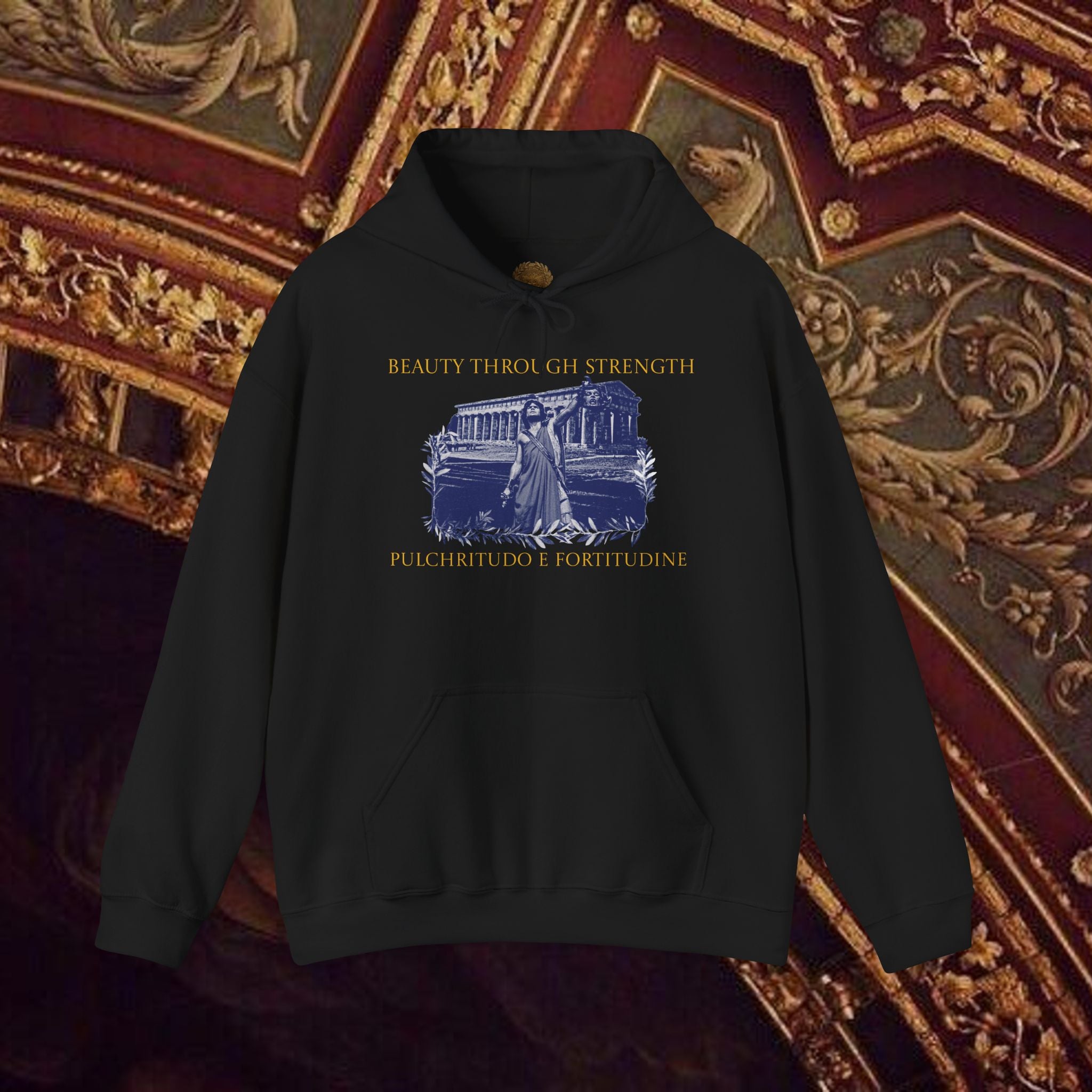 The Hero's Victory Classically-Themed Cotton Graphic Hoodie