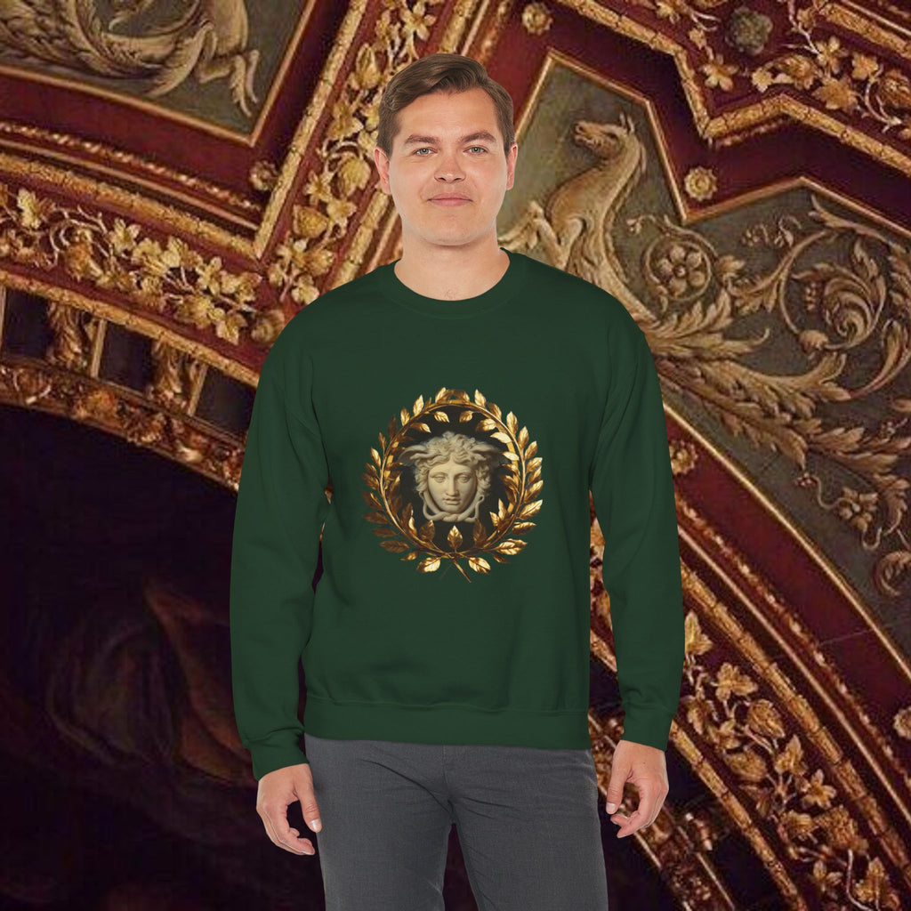 Medusa's Gaze Classical Inspired Mythology Unisex Heavy Blend Crewneck Graphic Sweatshirt