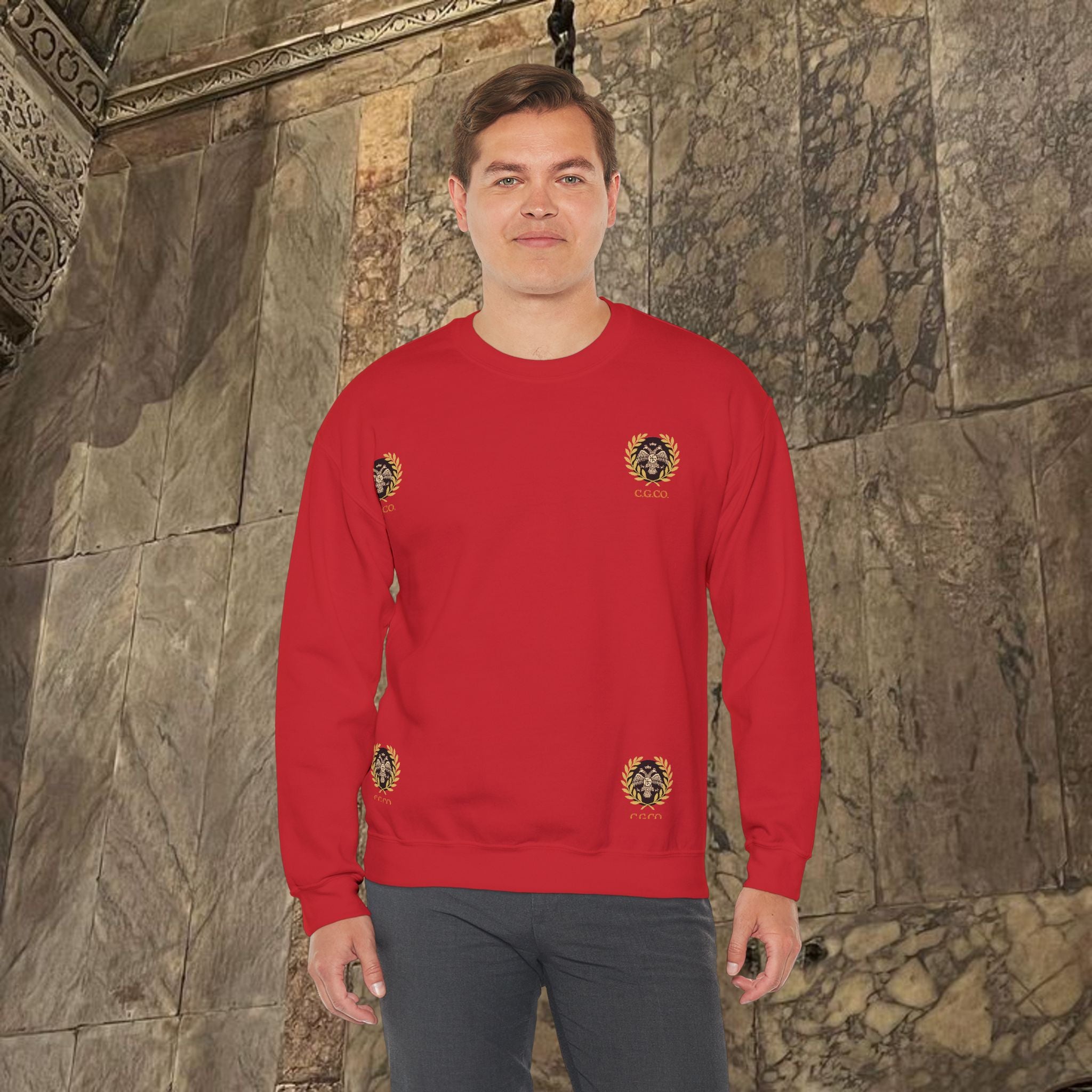 The Kings Fate Byzantine Inspired Graphic Crewneck Sweatshirt Back Version