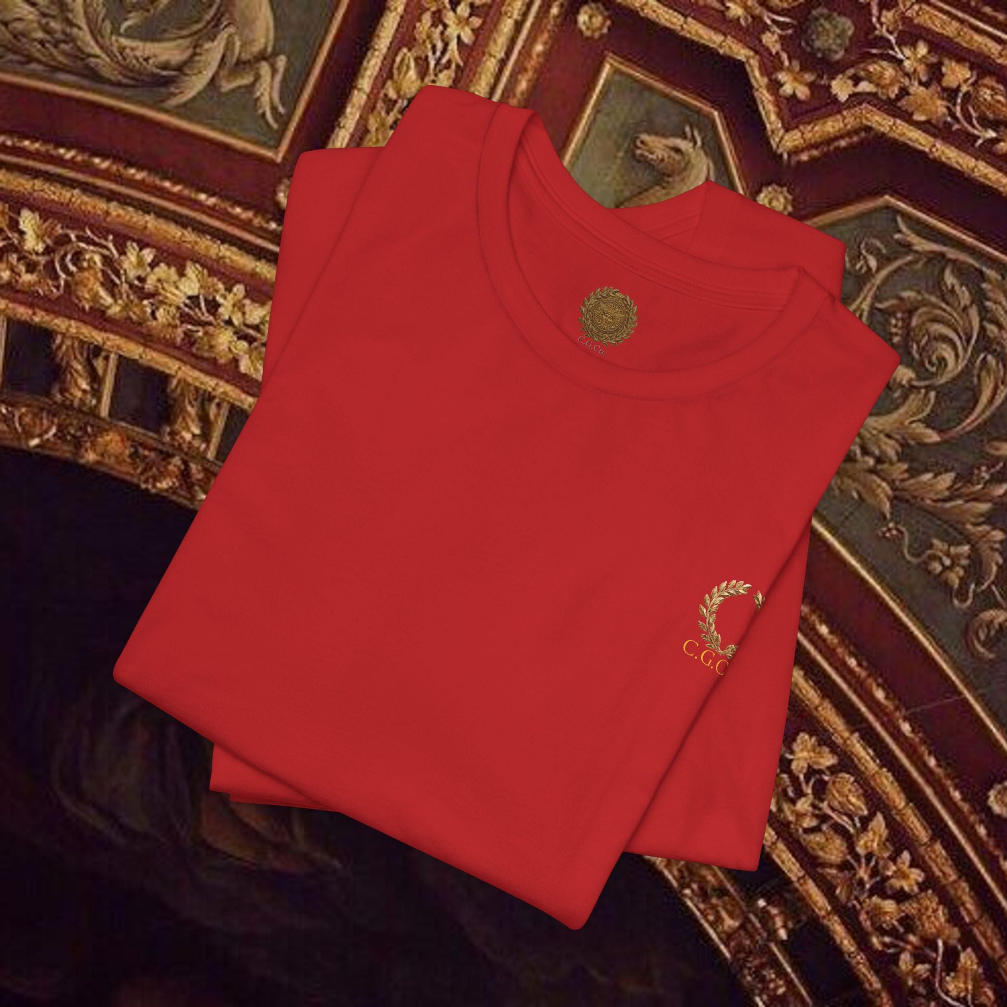 Title: The Hero's Victory Classically-Themed Cotton Graphic T Shirt Back Version