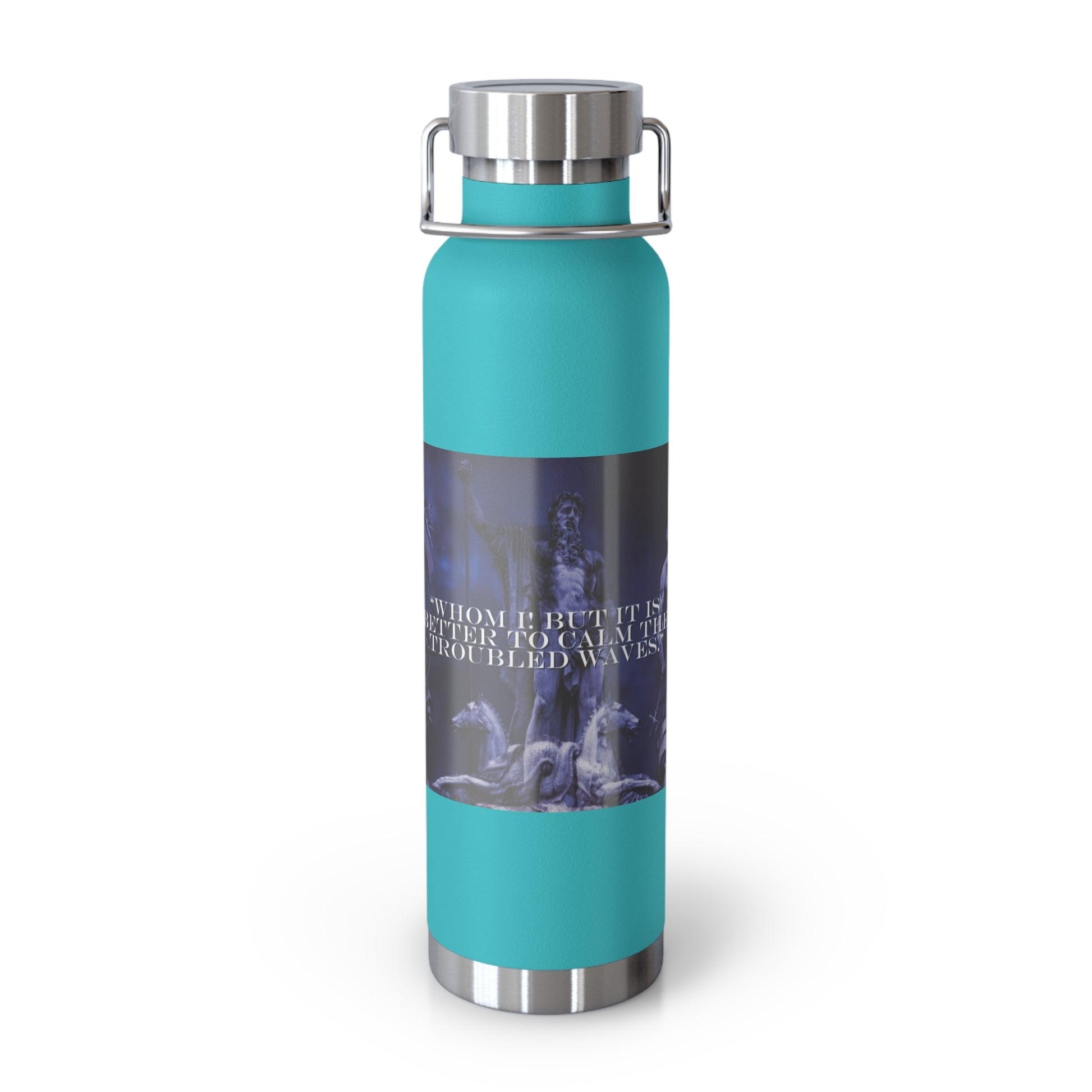 Neptune waterbottle Stylish Insulated Water Bottle for Outdoor Adventures, Motivational Fitness Water Bottle, Copper Vacuum Flask for Gym, Travel and Beach