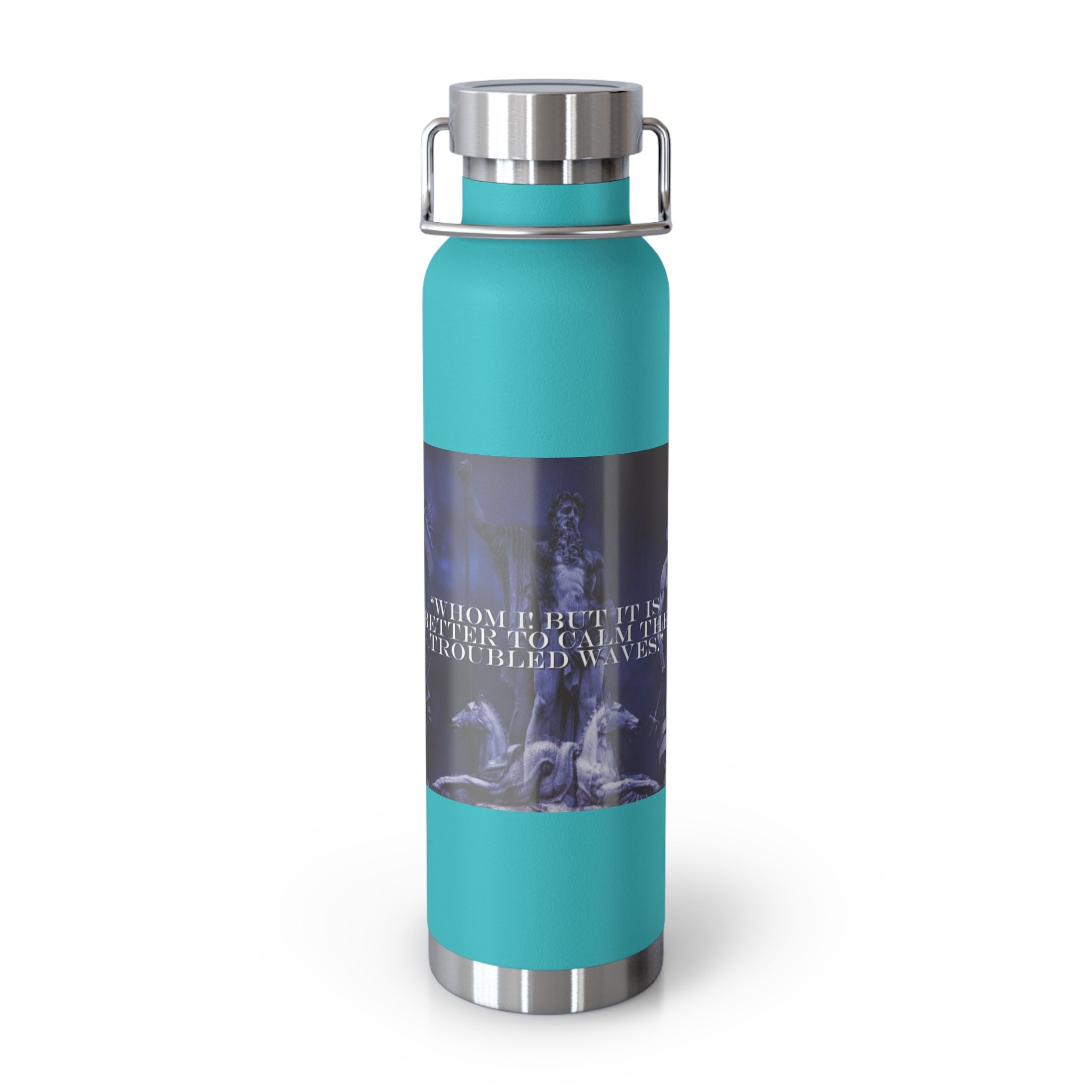 Neptune waterbottle Stylish Insulated Water Bottle for Outdoor Adventures, Motivational Fitness Water Bottle, Copper Vacuum Flask for Gym, Travel and Beach