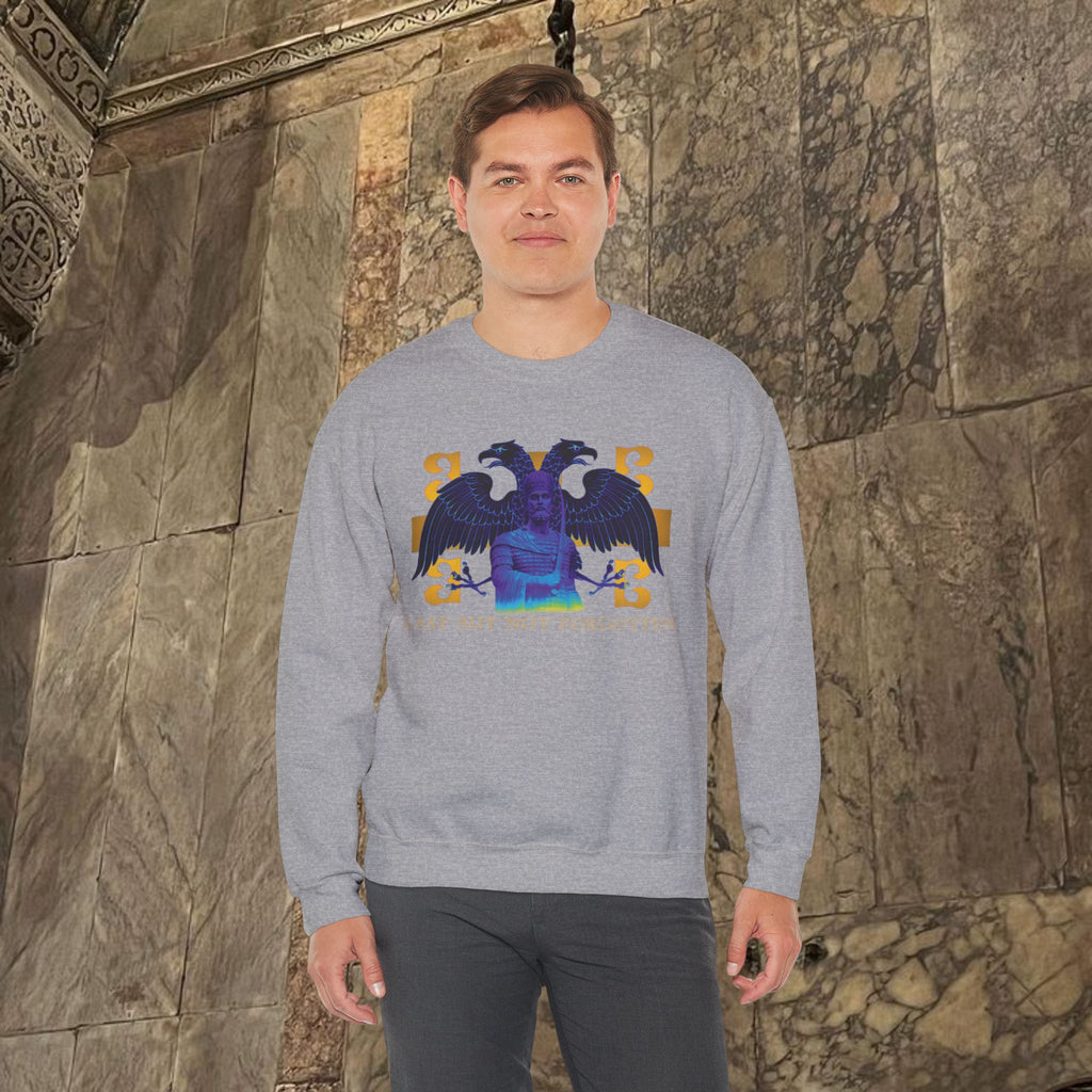 The Last Great Emperor Byzantine Inspired Graphic Crewneck Sweatshirt Front Version