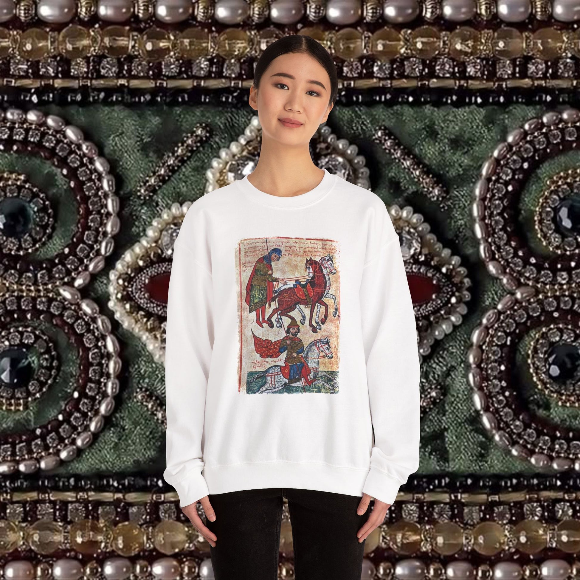 Ancient Armenian Manuscript Graphic Sweatshirt Design