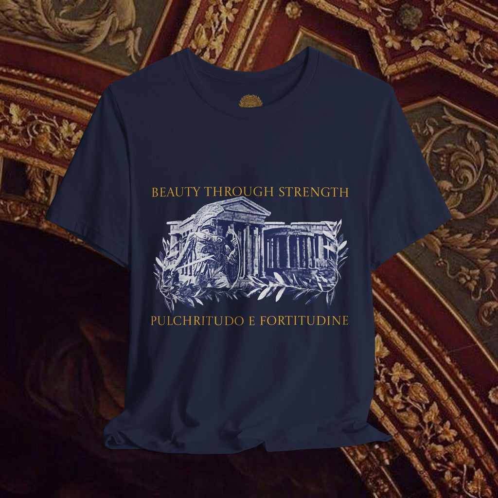 Guardian of the Temple Classically- Inspired Cotton Graphic T Shirt