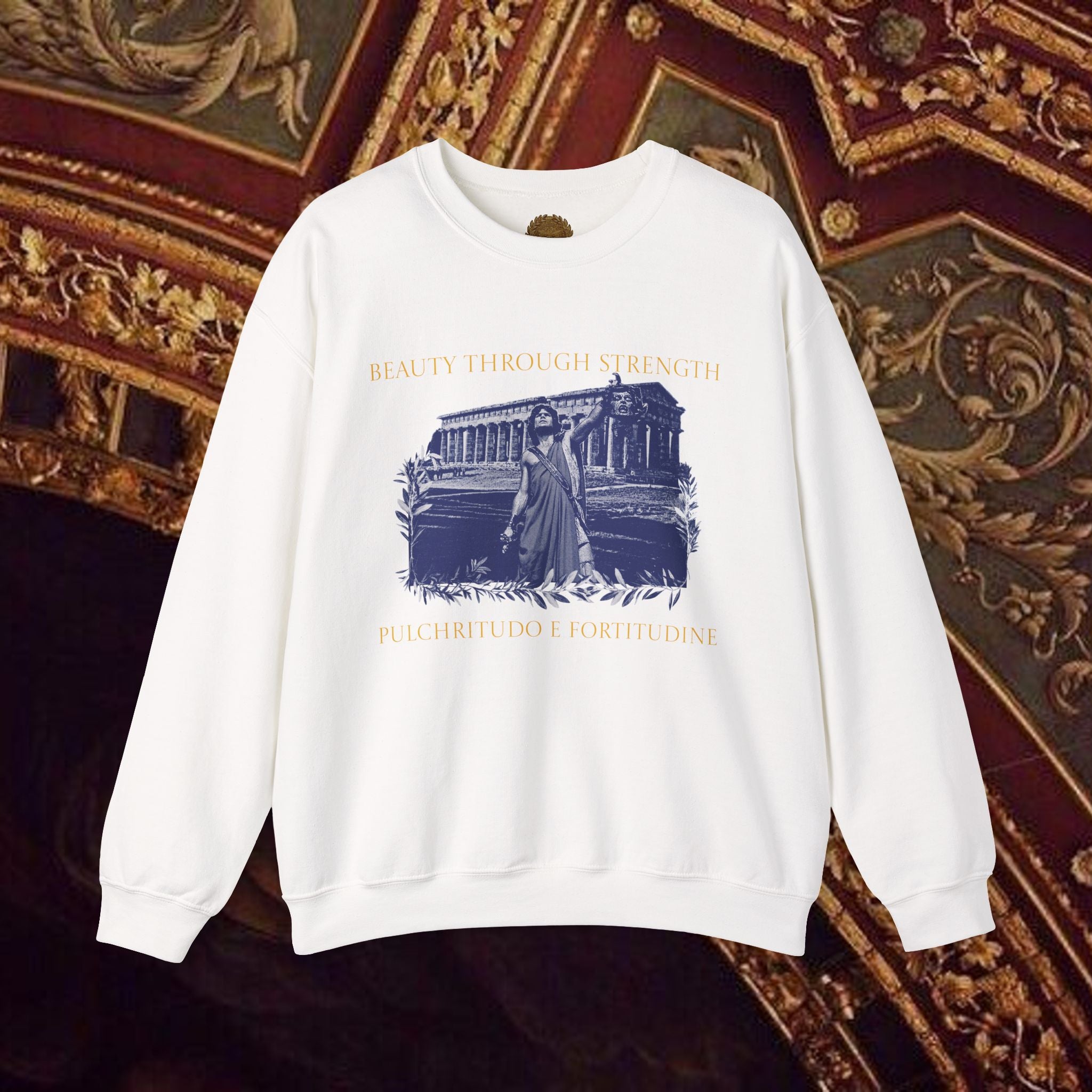The Hero's Victory Classically-Themed Cotton Graphic T Sweatshirt