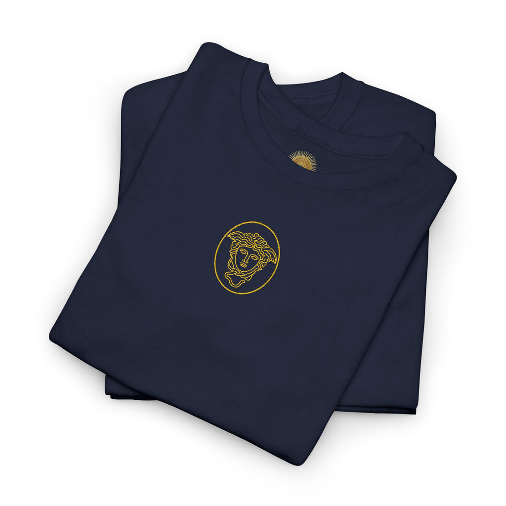 Medusa's Head Unisex Heavy Cotton Tee, Colorful Graphic Tee