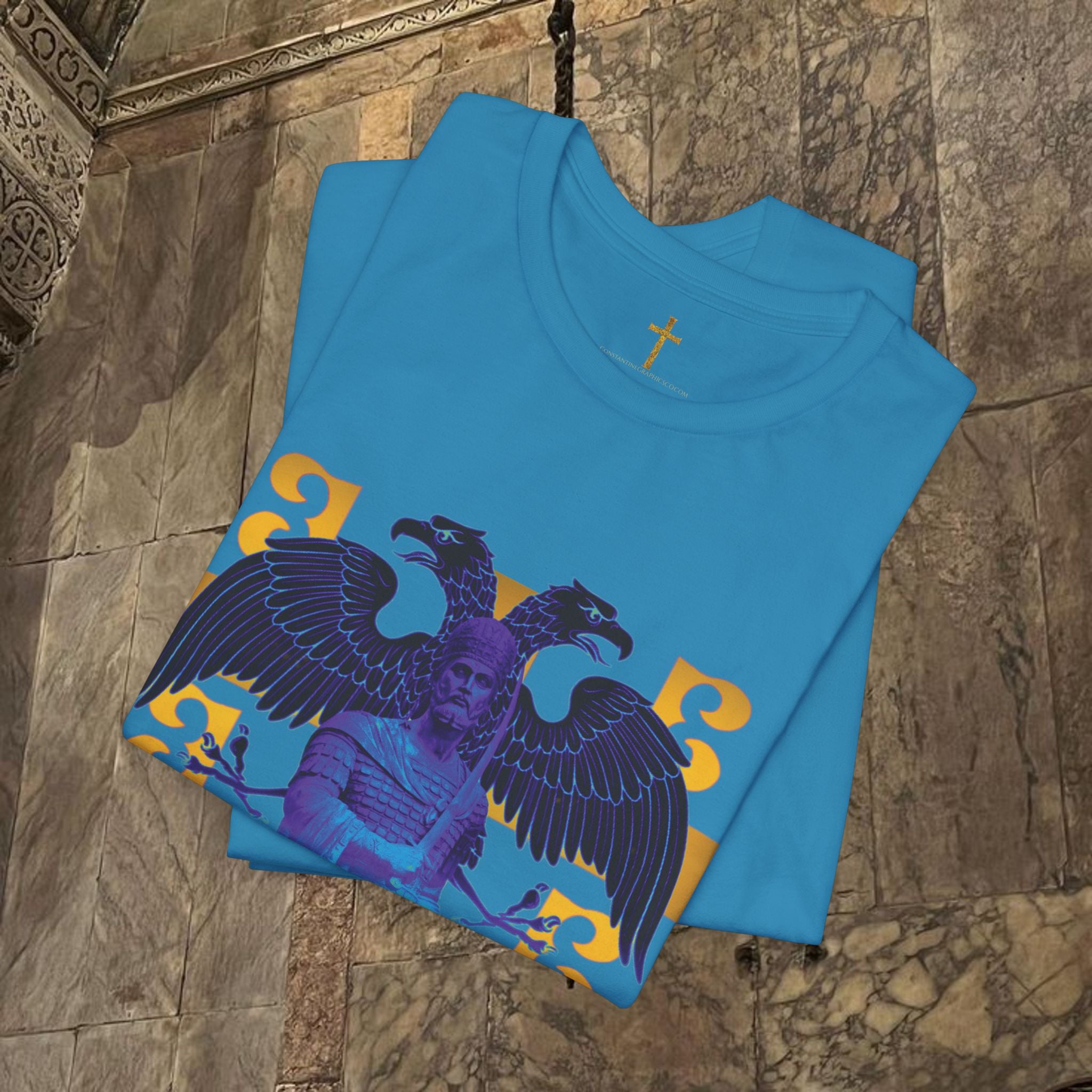 The Last Great Emperor Byzantine Inspired Cotton Graphic T-shirt Front