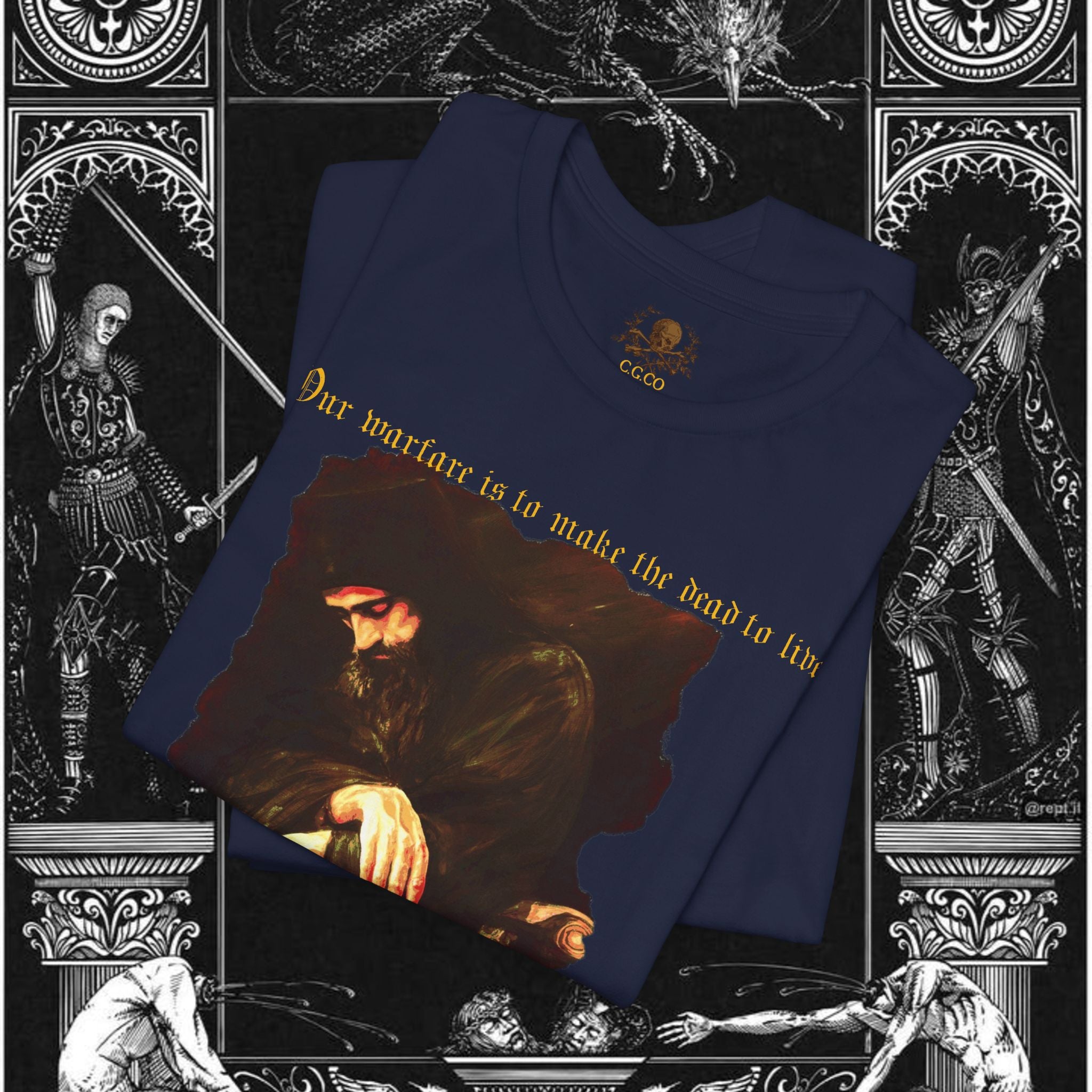 Man's Memento Medieval Fantasy Graphic T Shirt