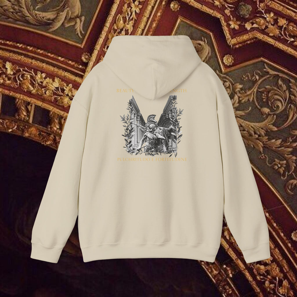 The Goddess's Protection Classically-Inspired Cotton Graphic Hoodie Back Version