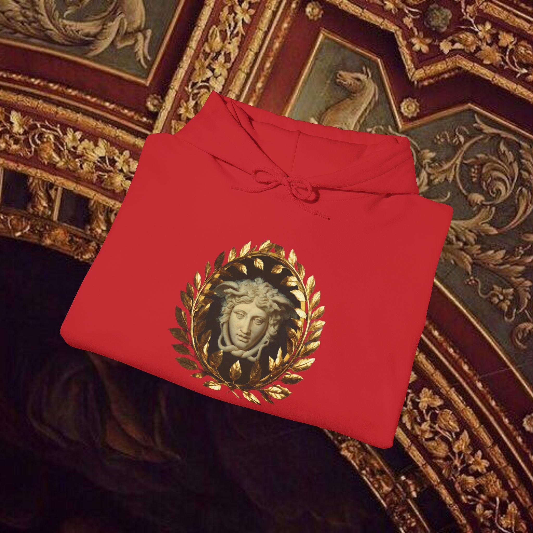 Medusa's Gaze Classical Mythology Inspired Unisex Heavy Blend Hooded Graphic Sweatshirt