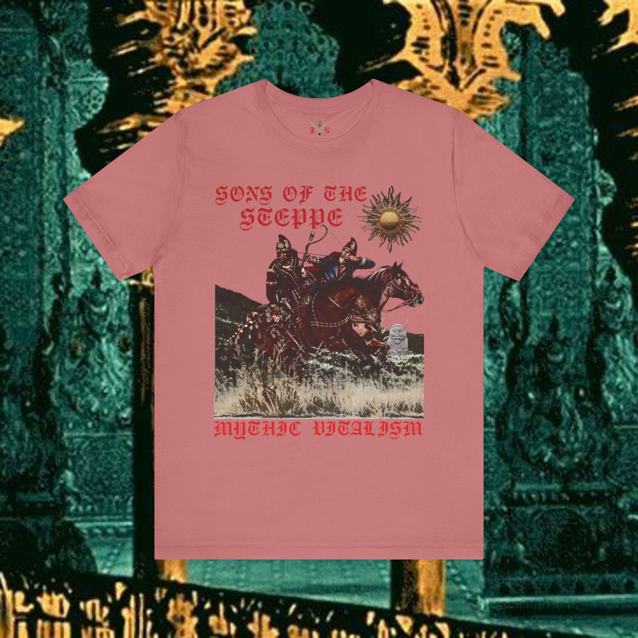 Sons of the Steppe Graphic Tee Mythical Medieval Fantasy Inspired Graphic T Shirt Front Version