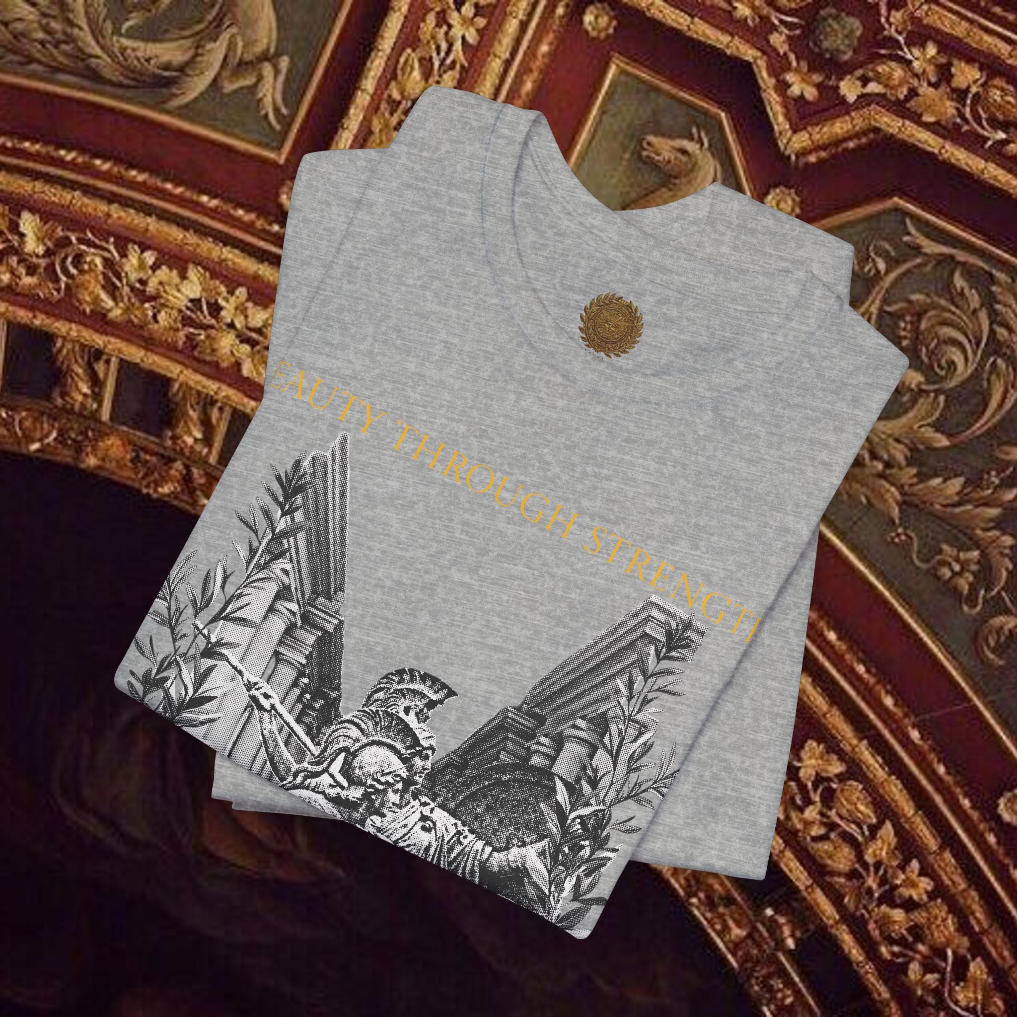 The Goddess's Protection Classically-Inspired Cotton Graphic T Shirt