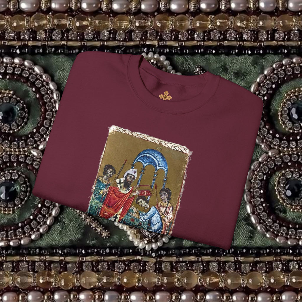 Armenian Manuscript Crewneck Graphic Sweatshirt