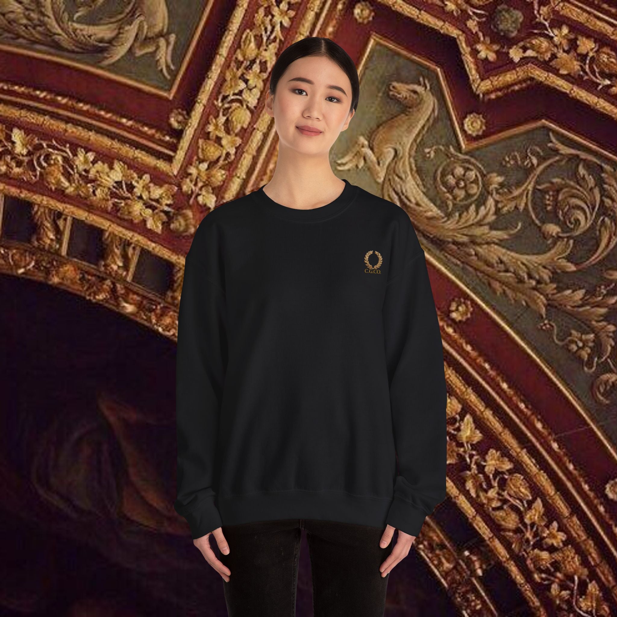 Beauty Through Strength Classically-Inspired Cotton Graphic Sweatshirt Back Version