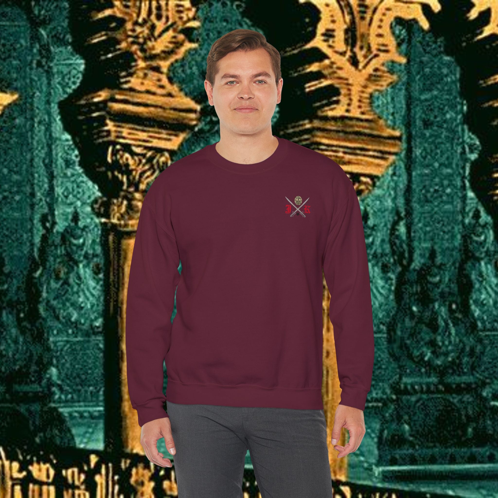 Mythic Vitalism, Sanguis Christianus Vetus Exploration and Adventure Inspired Crewneck Sweatshirt – Back Version