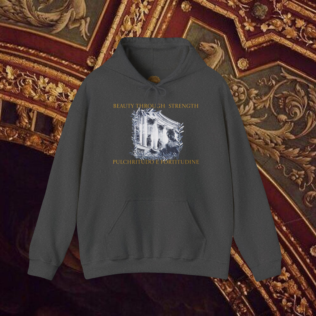 Beauty Through Strength Classically-Inspired Cotton Graphic Hoodie