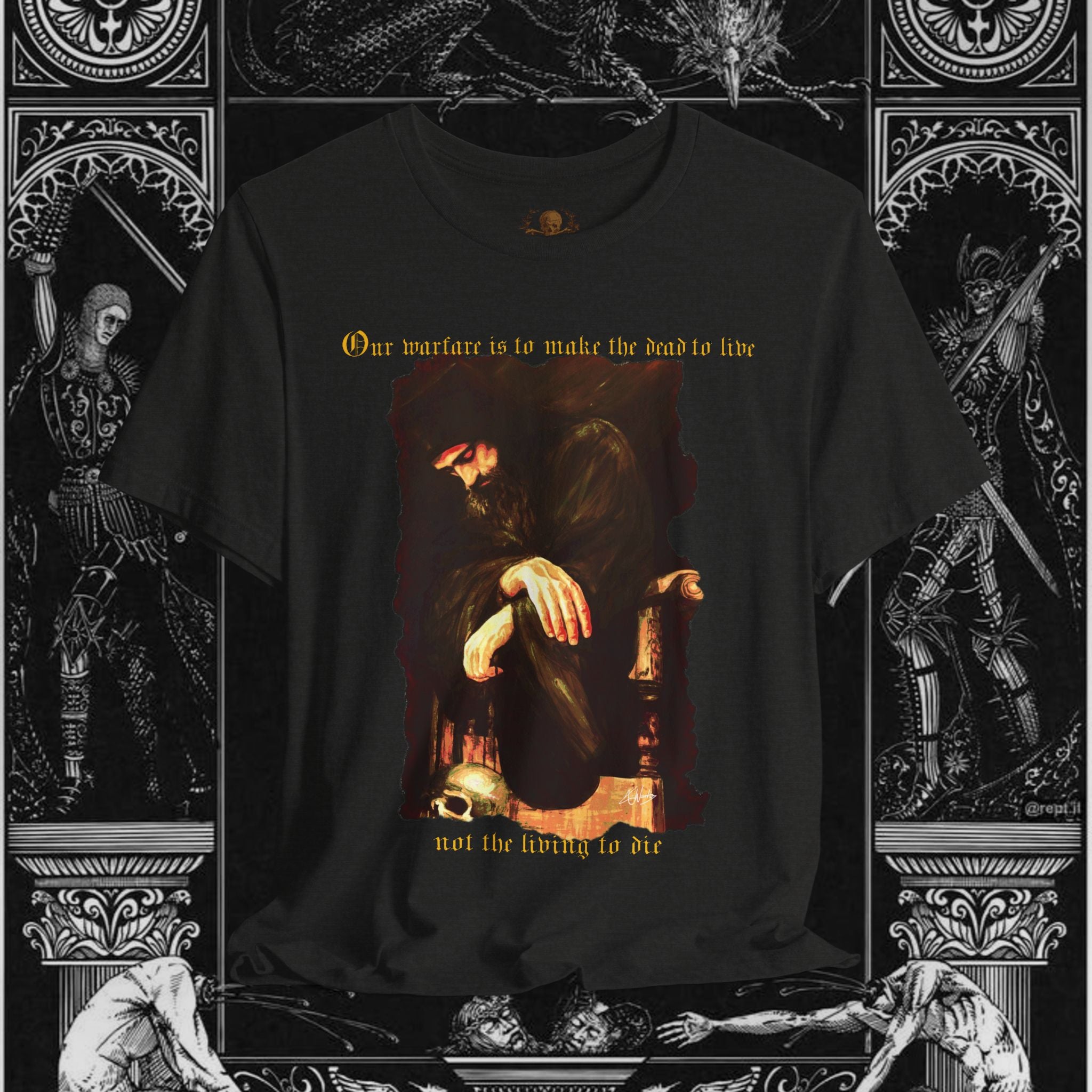 Man's Memento Medieval Fantasy Graphic T Shirt