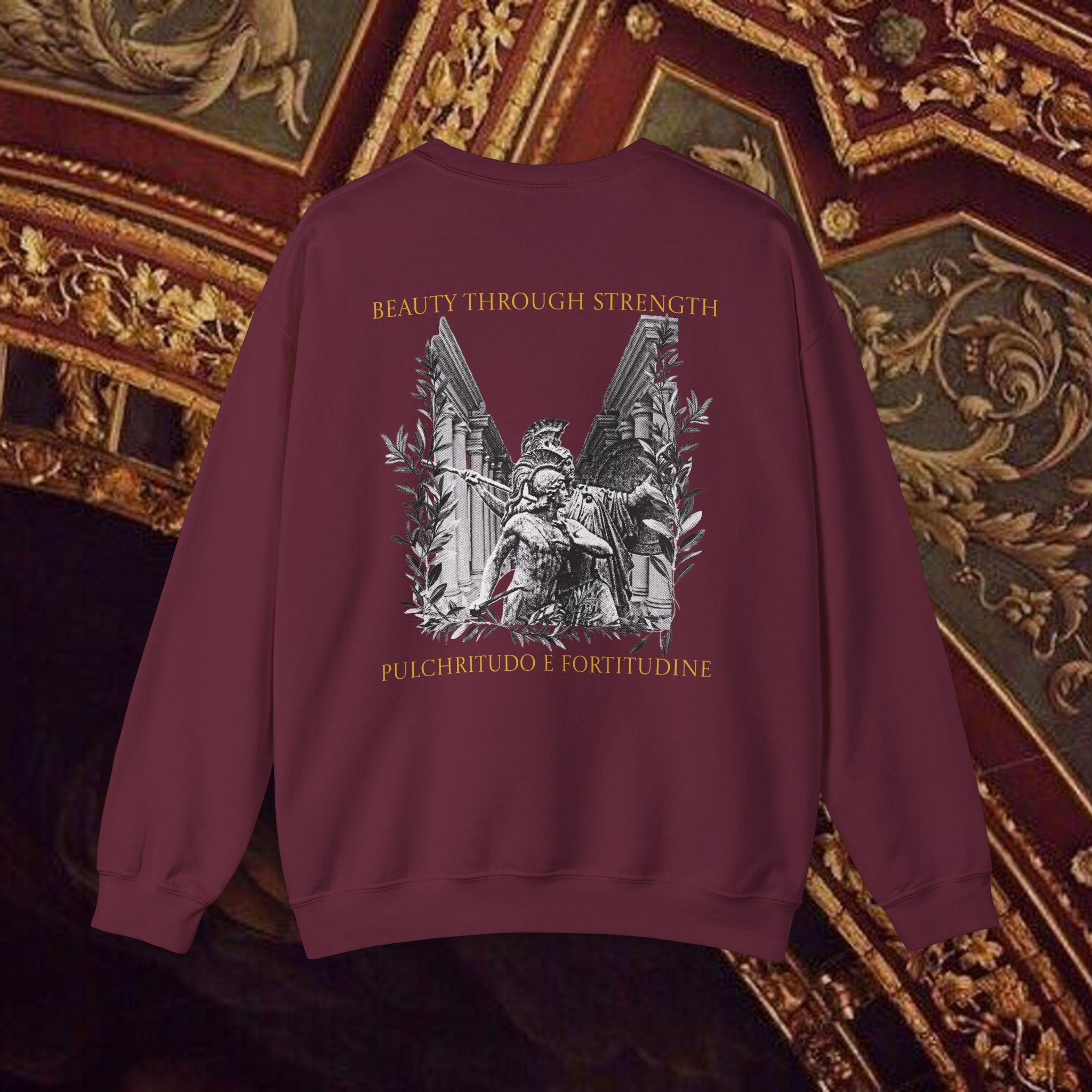 The Goddess's Protection Classically-Inspired Cotton Graphic Sweatshirt Back Version