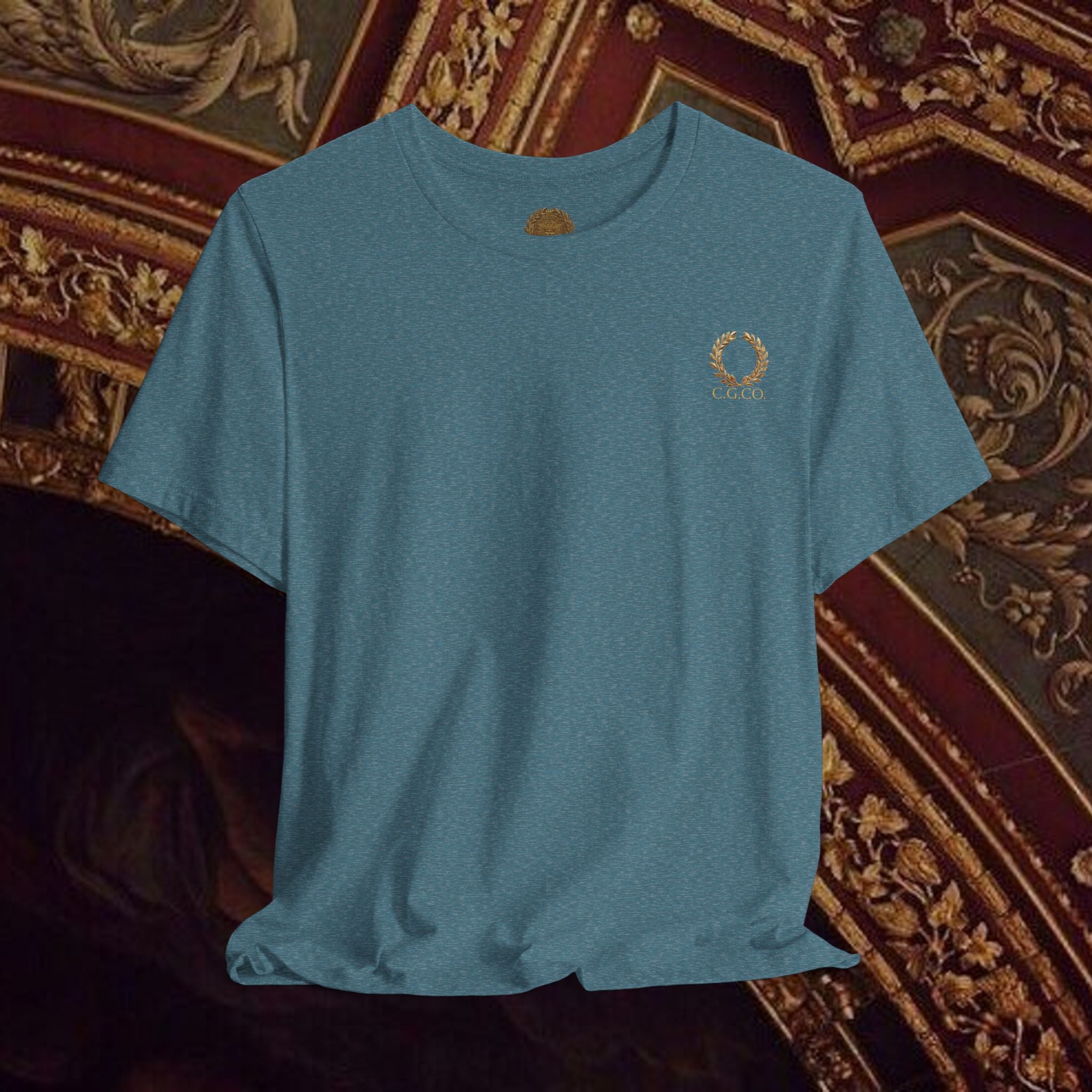 Guardian of the Temple Classically- Inspired Cotton Graphic T Shirt Back Version