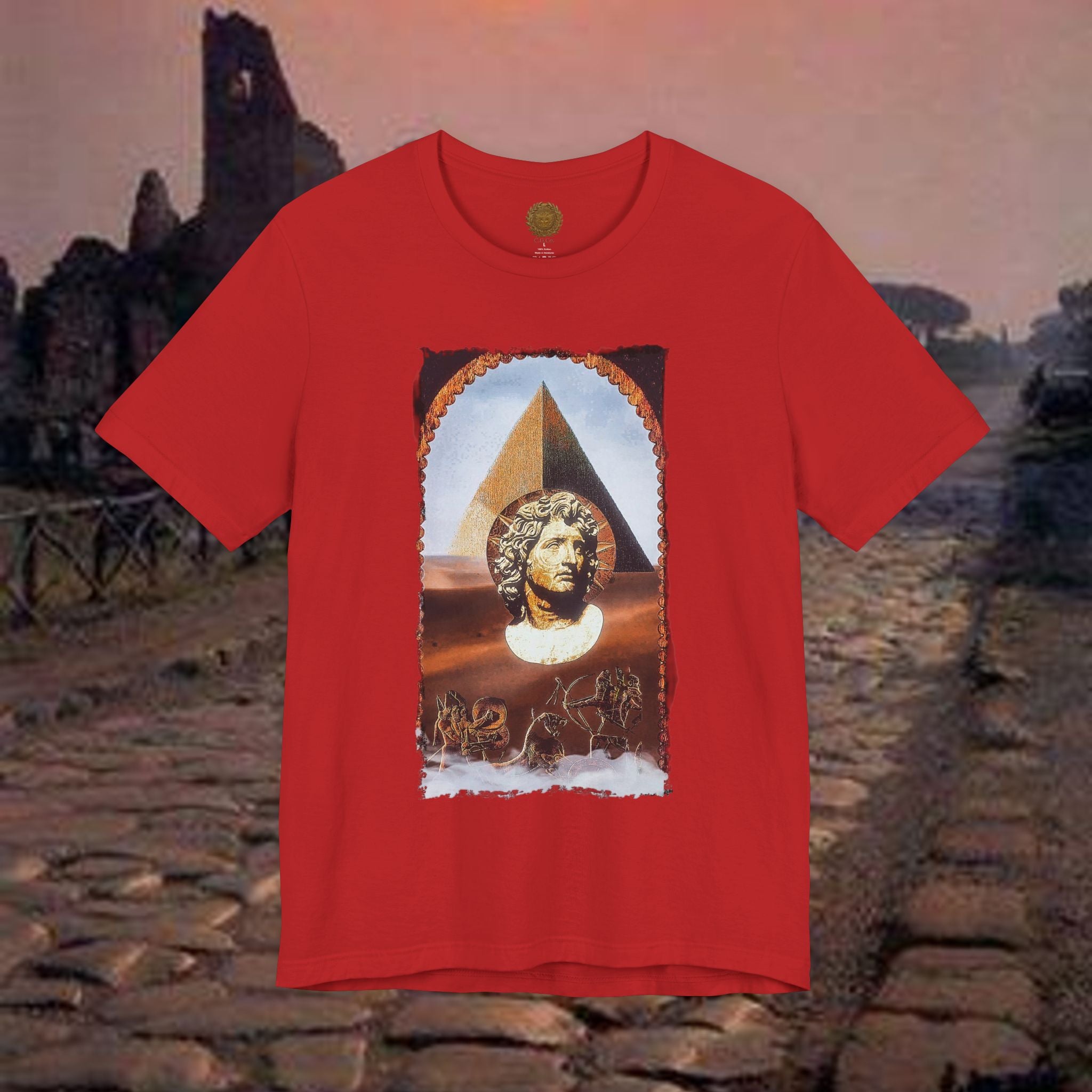 Alexander the Great In Egypt Pyramid Graphic T Shirt