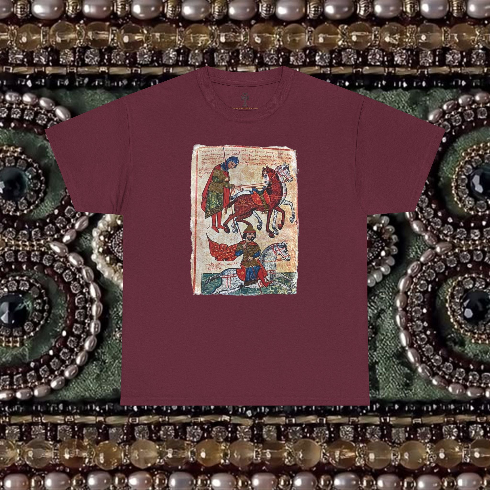 Ancient Armenian Manuscript Art T-Shirt - Sacred Heritage Design