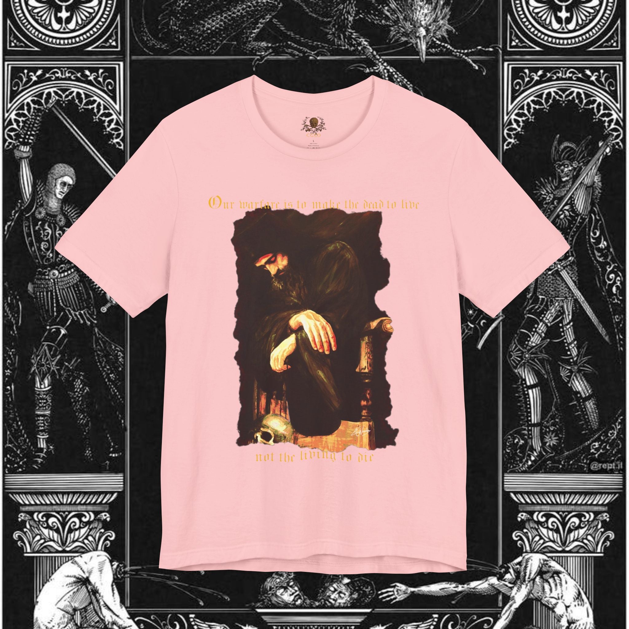 Man's Memento Medieval Fantasy Graphic T Shirt