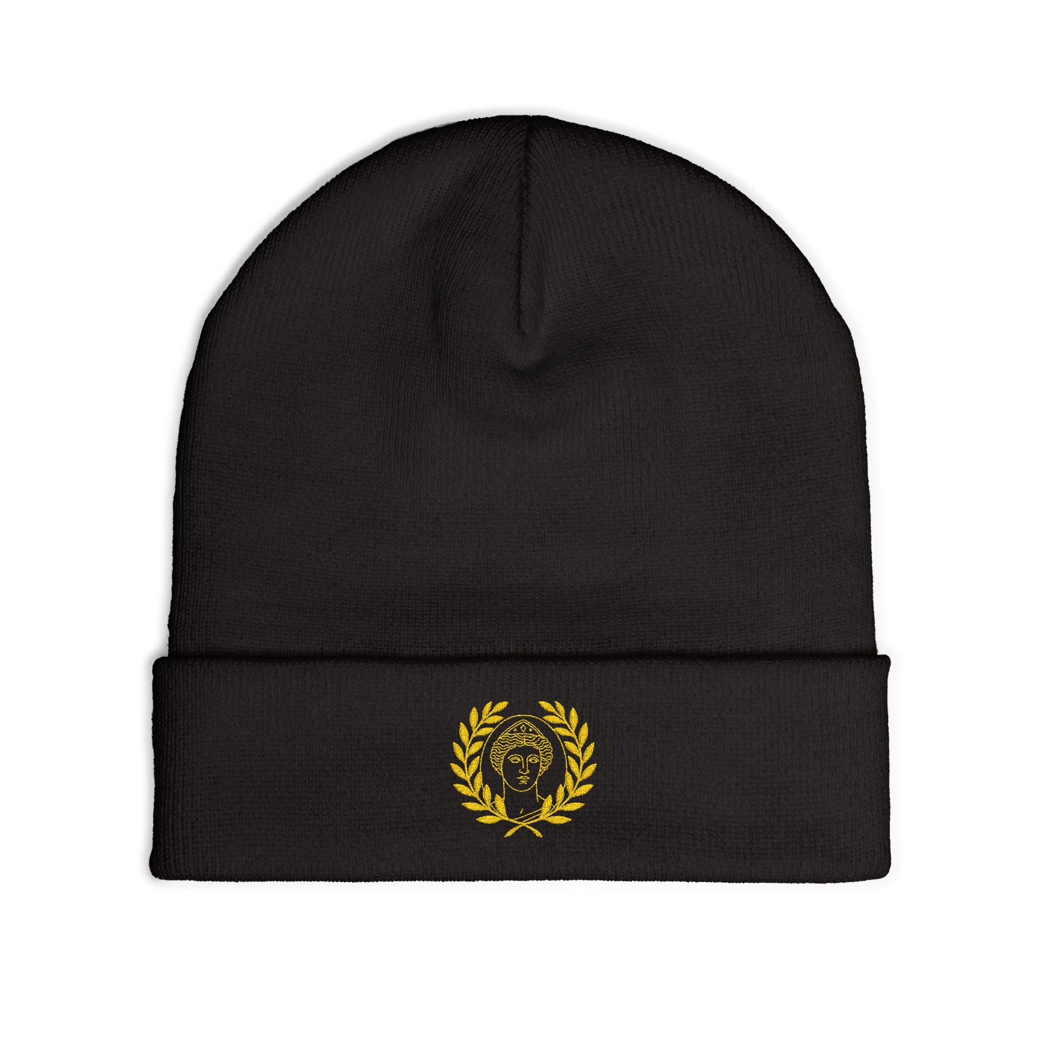 Mystical Venus Embroidered Beanie - Celestial Winter Hat
